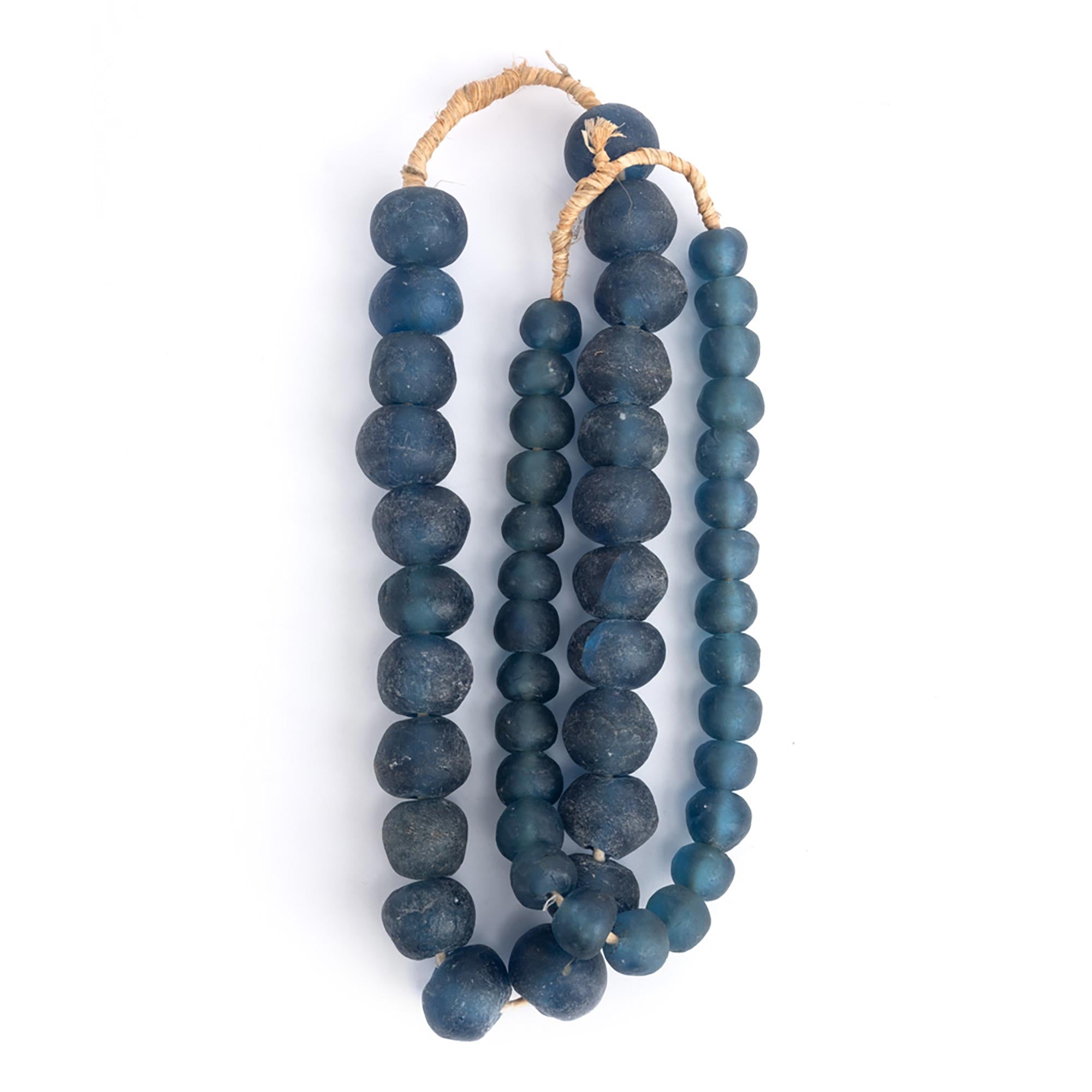 Ghanaian Glass Bead - Large - Blue