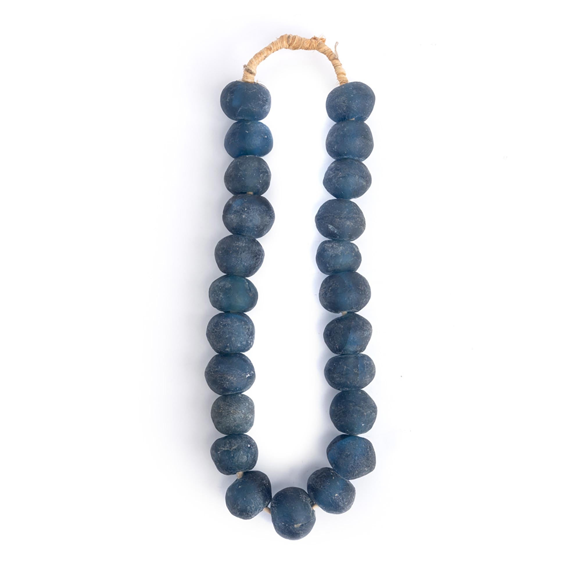 Ghanaian Glass Bead - Large - Blue