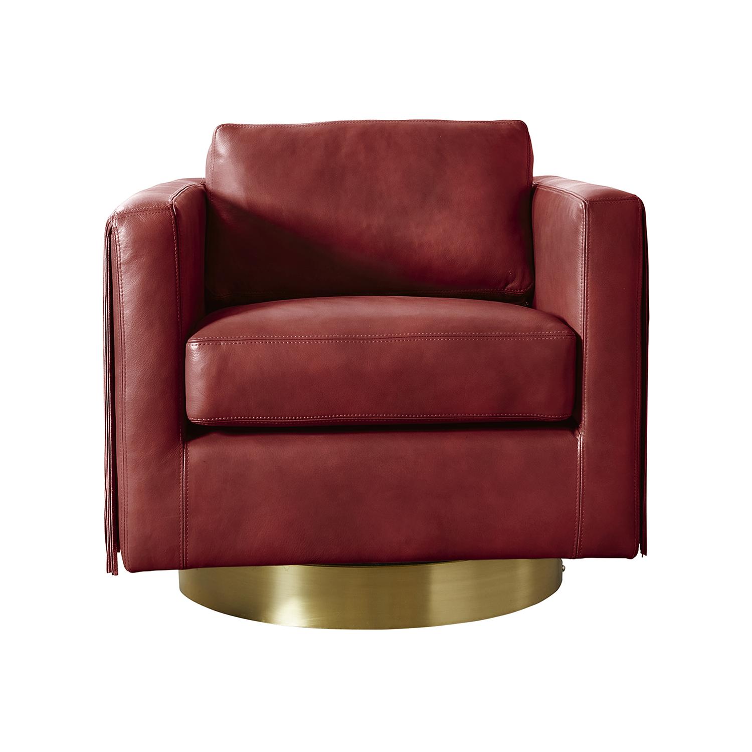 Egoli Leather Swivel Chair in NeKeia Leather