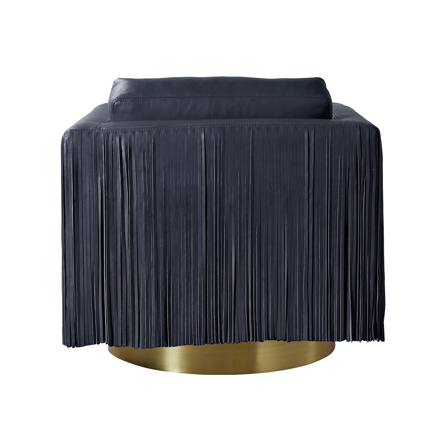 Egoli Leather Swivel Chair in NeKeia Leather