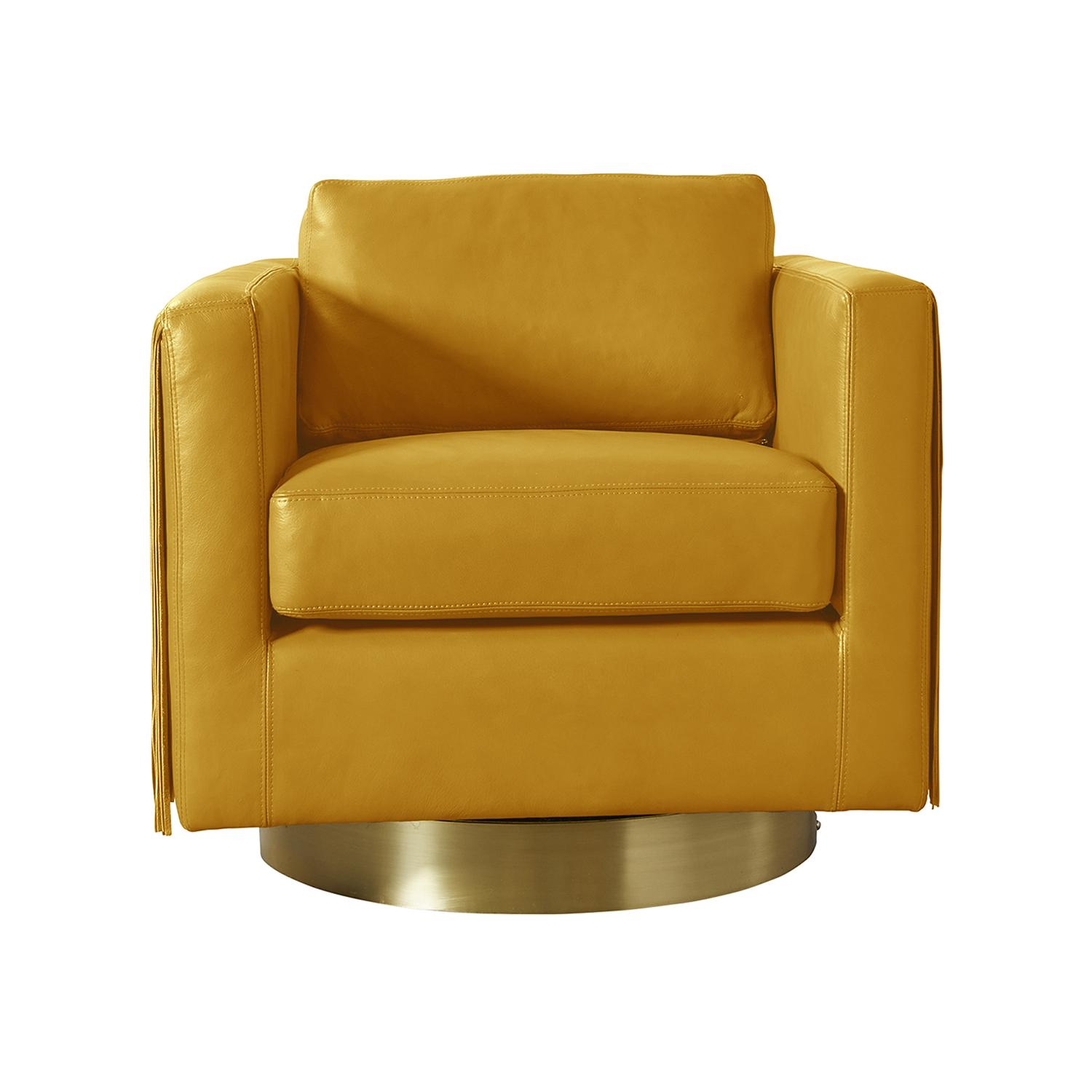 Egoli Leather Swivel Chair in NeKeia Leather