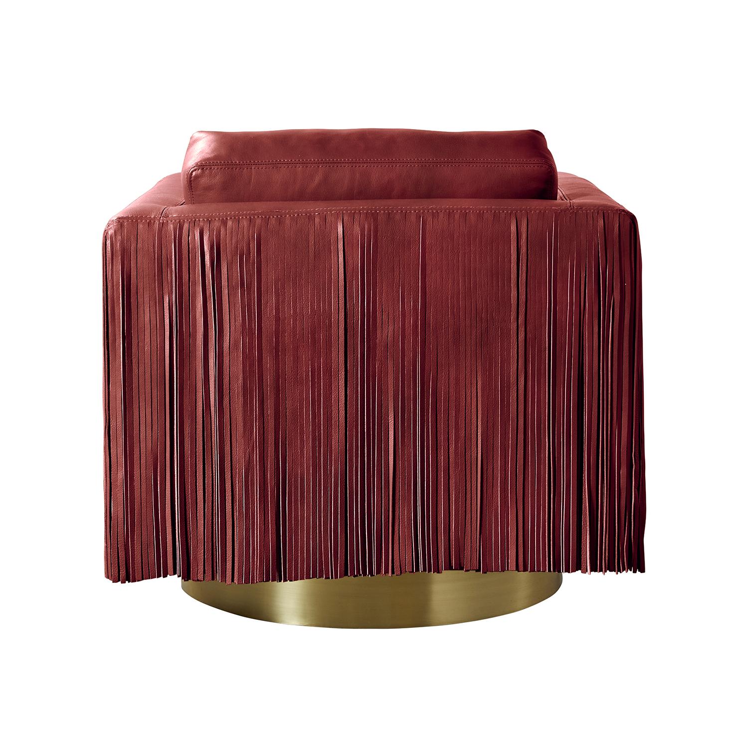 Egoli Leather Swivel Chair in NeKeia Leather