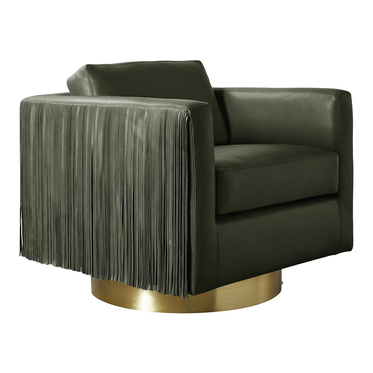 Egoli Leather Swivel Chair in NeKeia Leather