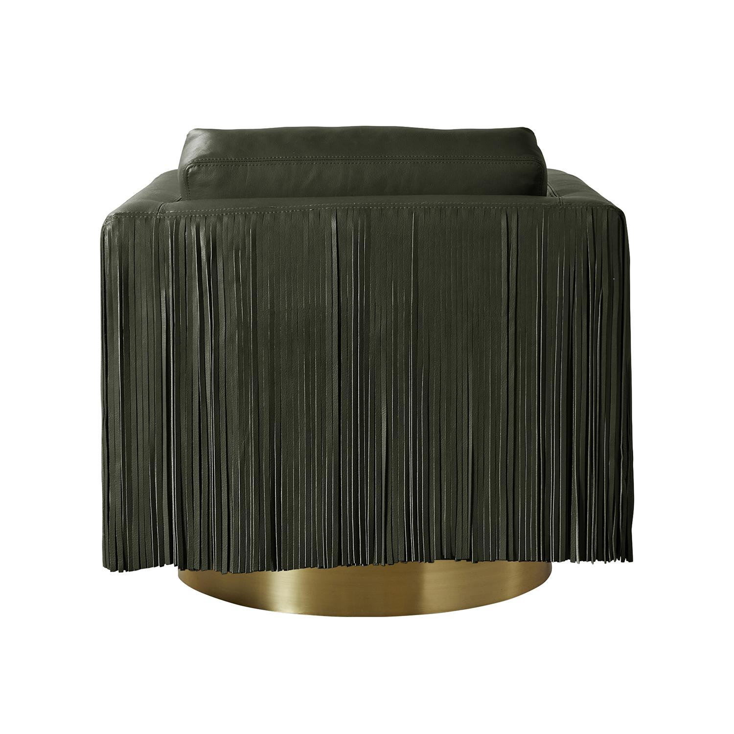 Egoli Leather Swivel Chair in NeKeia Leather