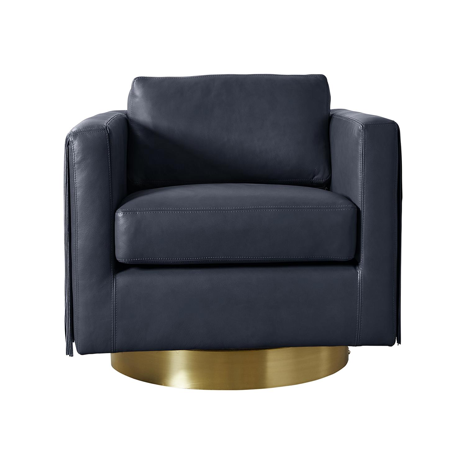 Egoli Leather Swivel Chair in NeKeia Leather