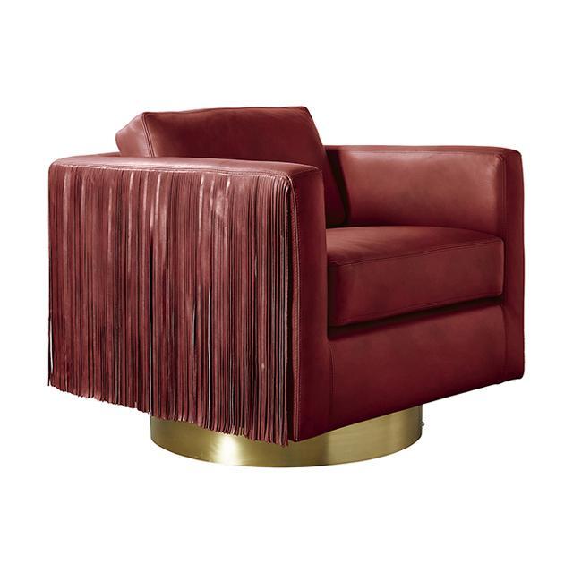Egoli Leather Swivel Chair in NeKeia Leather