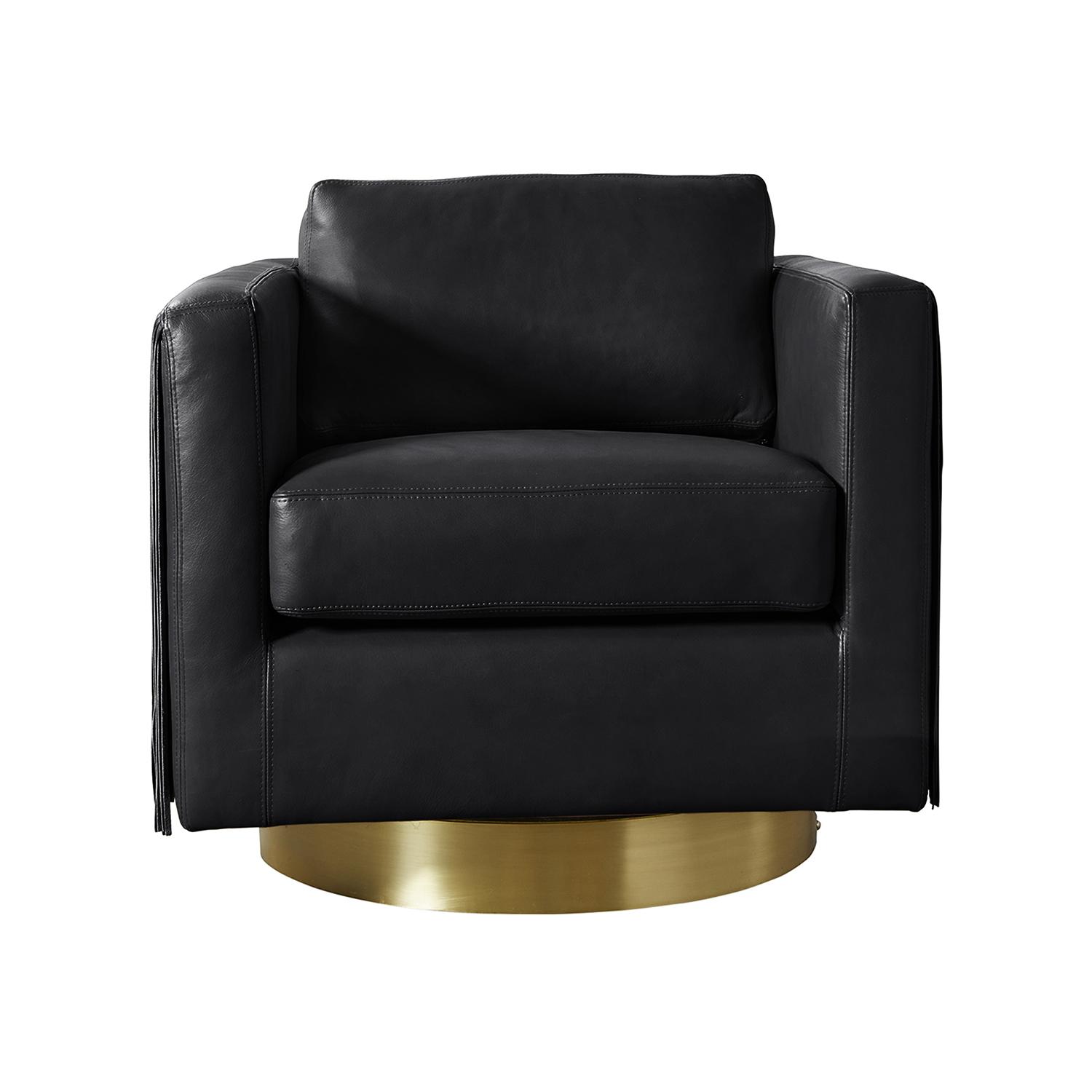 Egoli Leather Swivel Chair in Premium Leather