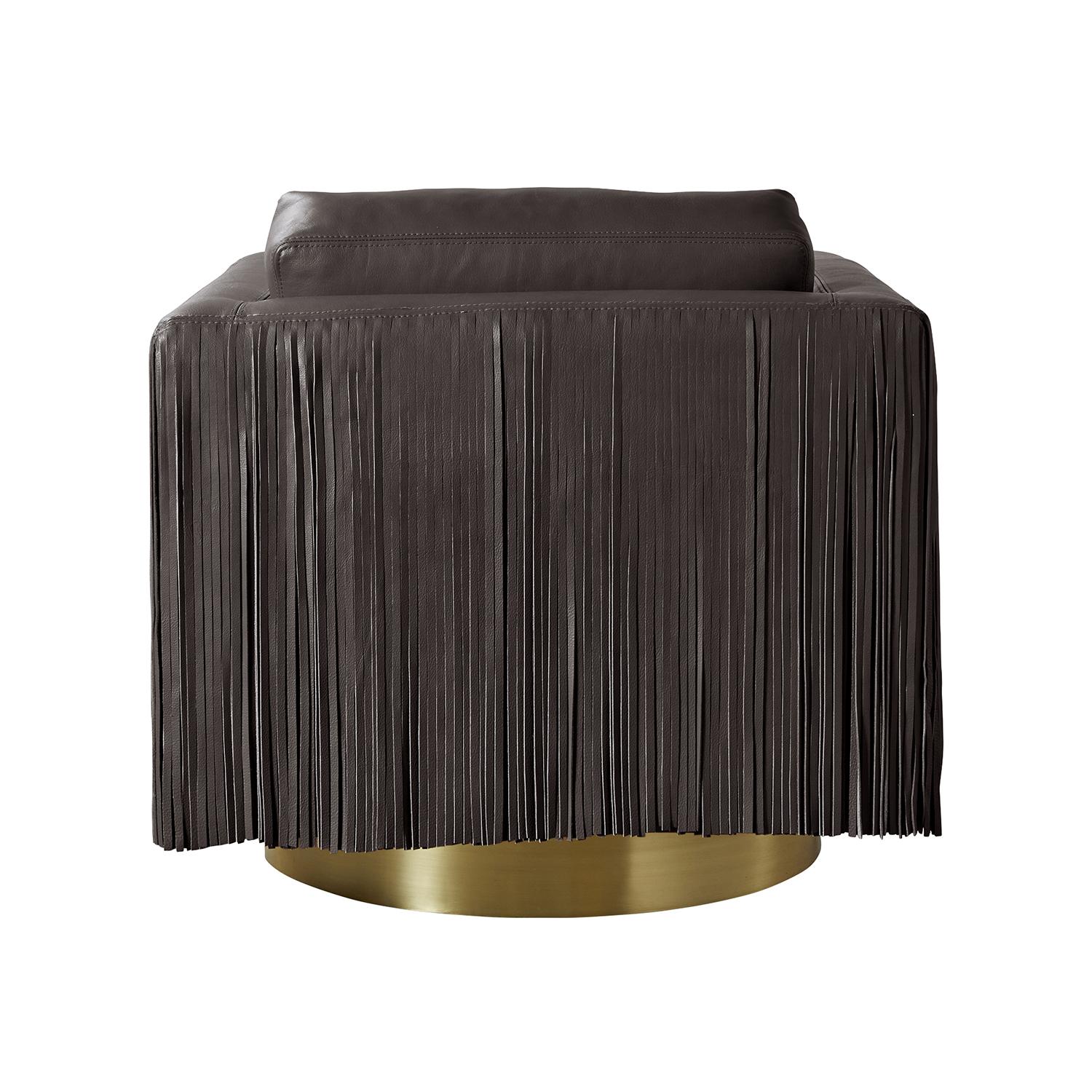Egoli Leather Swivel Chair in Premium Leather