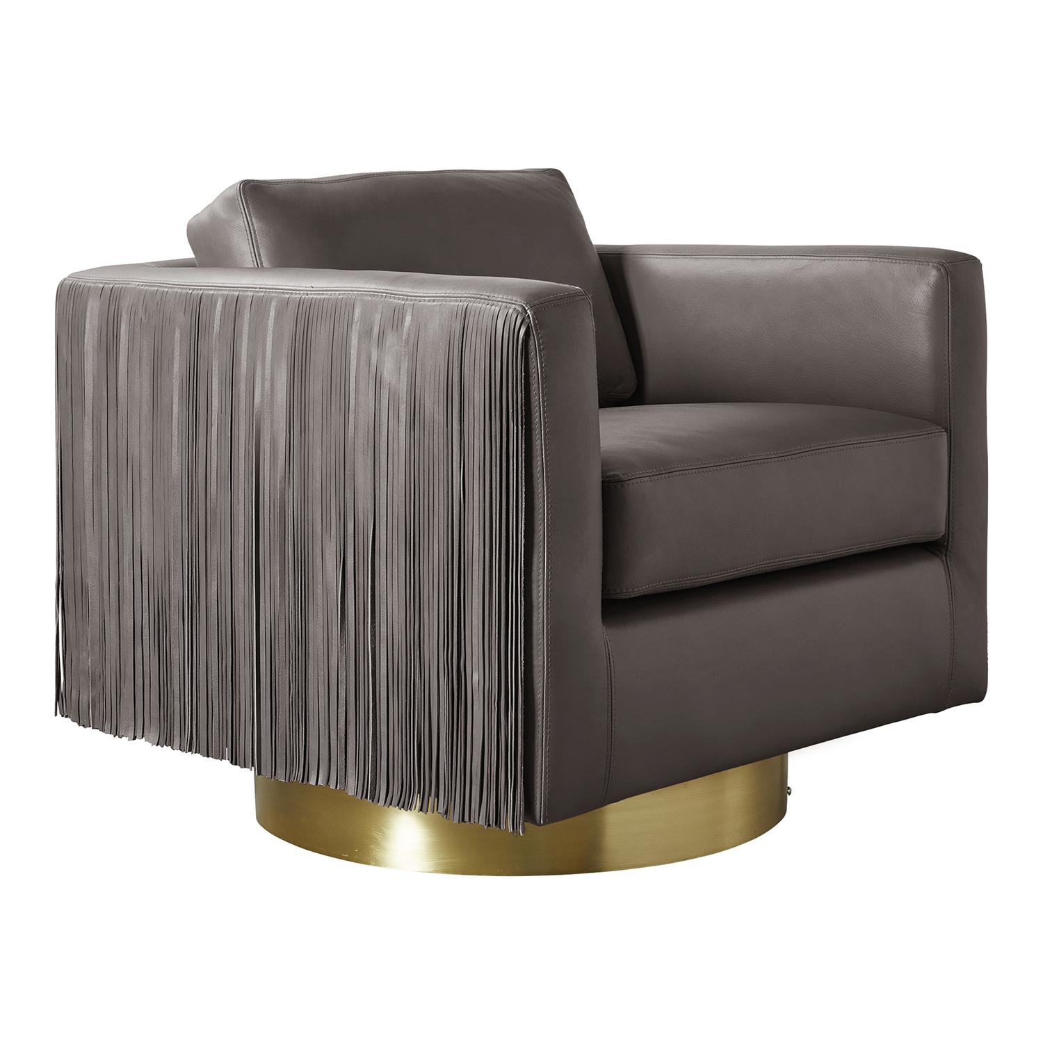 Egoli Leather Swivel Chair in Premium Leather