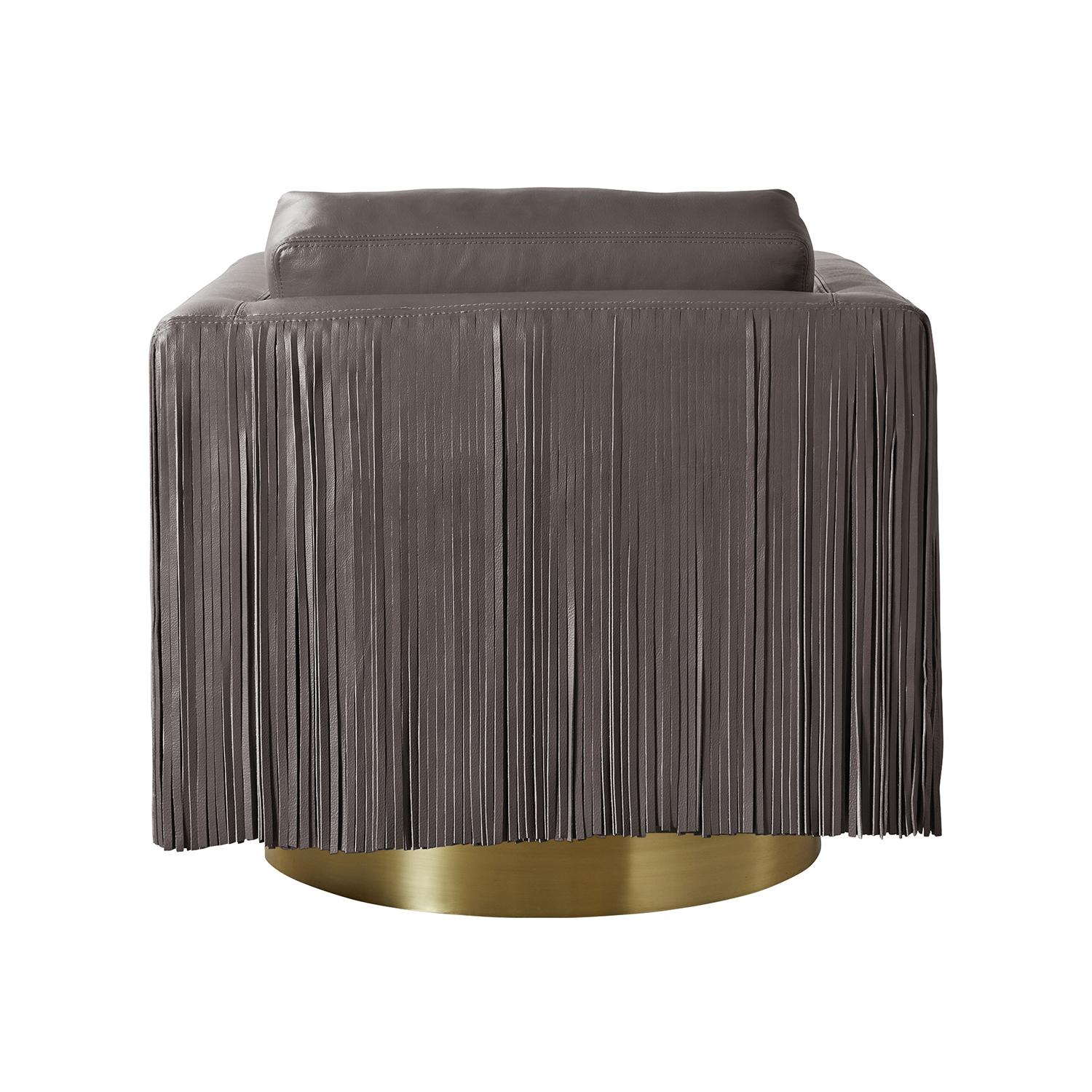 Egoli Leather Swivel Chair in Premium Leather