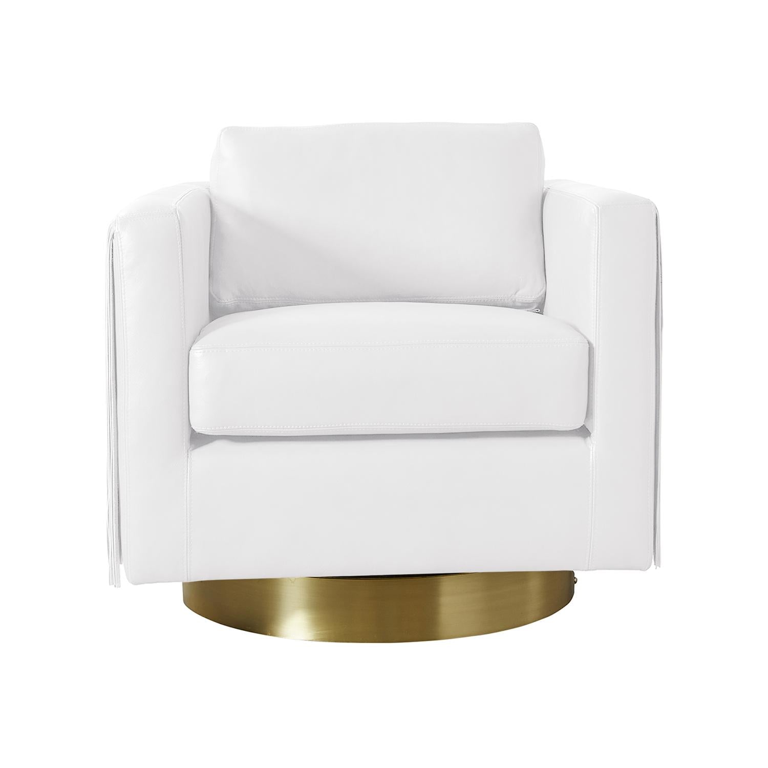 Egoli Leather Swivel Chair in Premium Leather