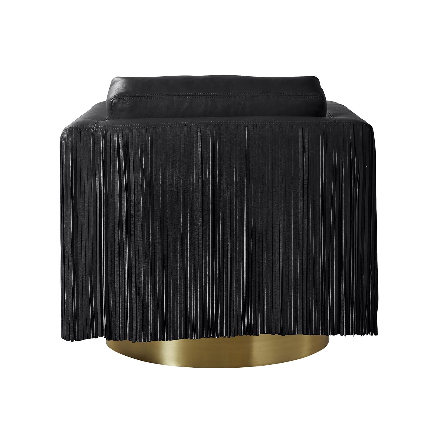 Egoli Leather Swivel Chair in Premium Leather