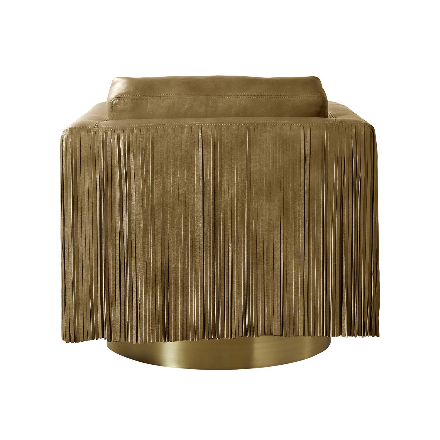 Egoli Leather Swivel Chair in Premium Leather