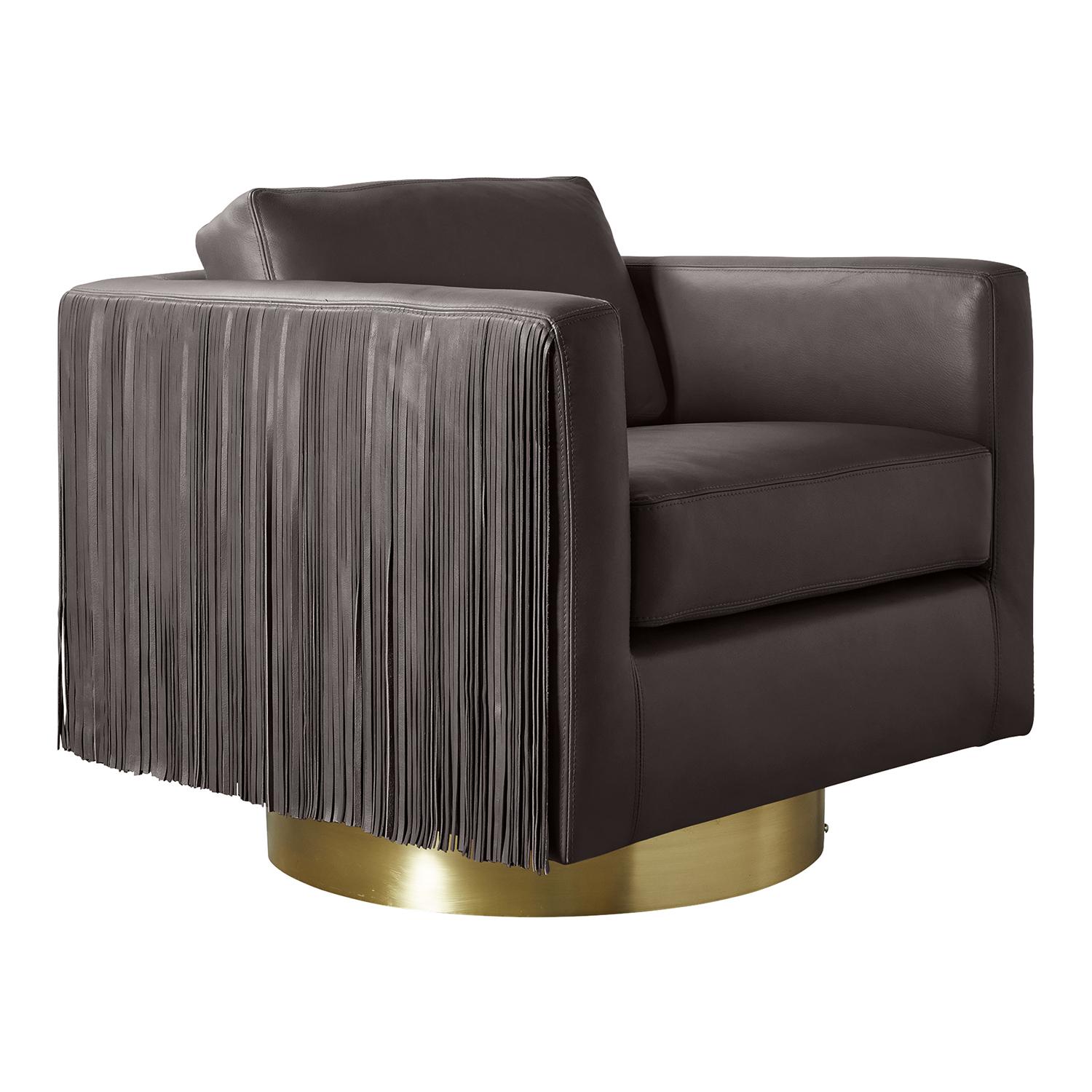 Egoli Leather Swivel Chair in Premium Leather