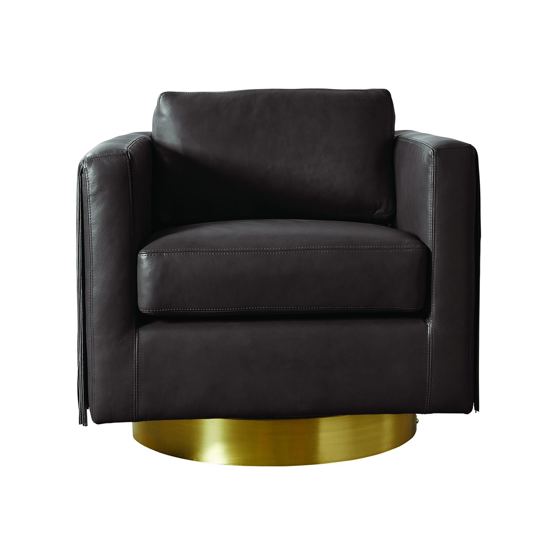 Egoli Leather Swivel Chair in Premium Leather
