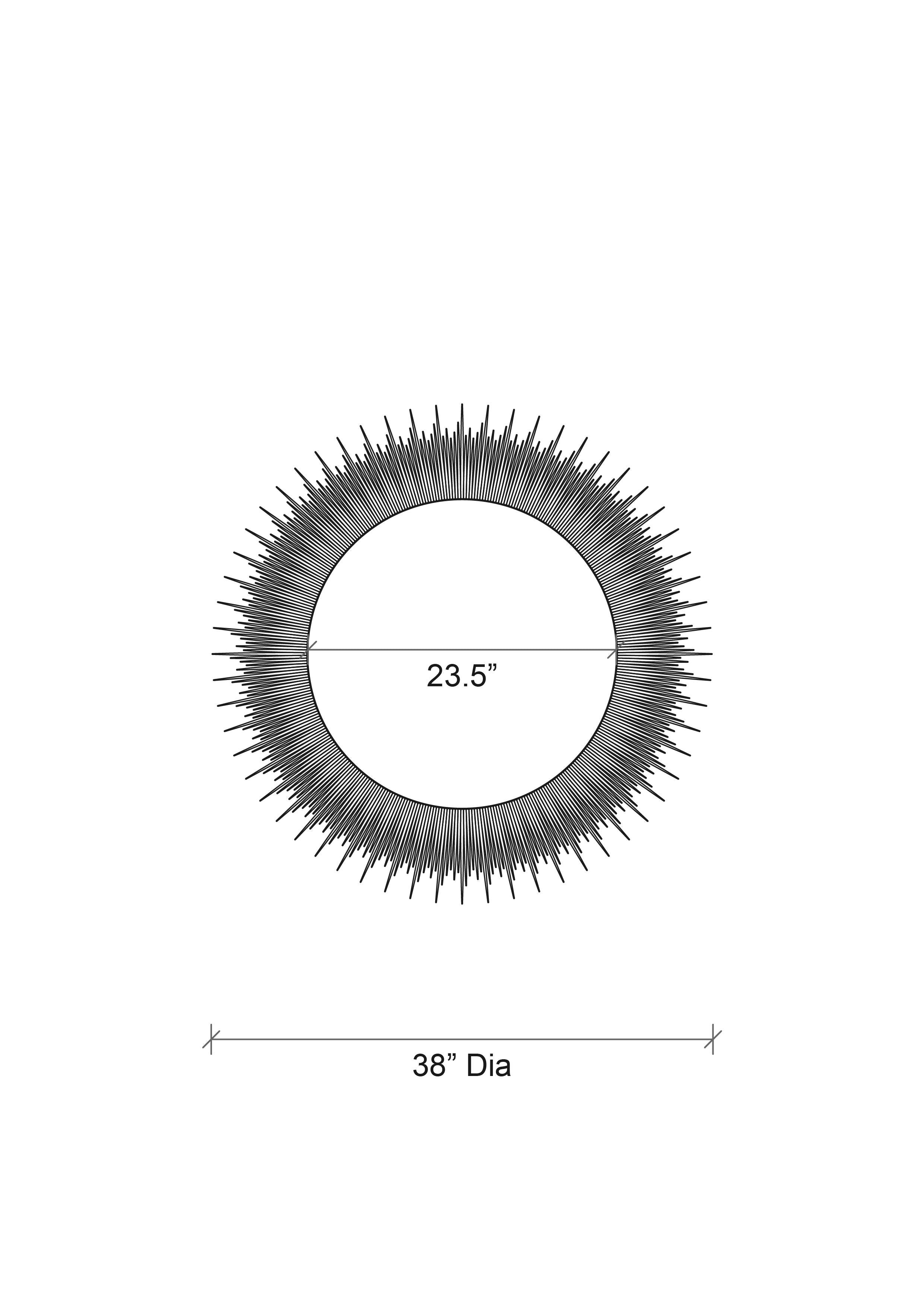 Imfibinga Bead Round Mirror