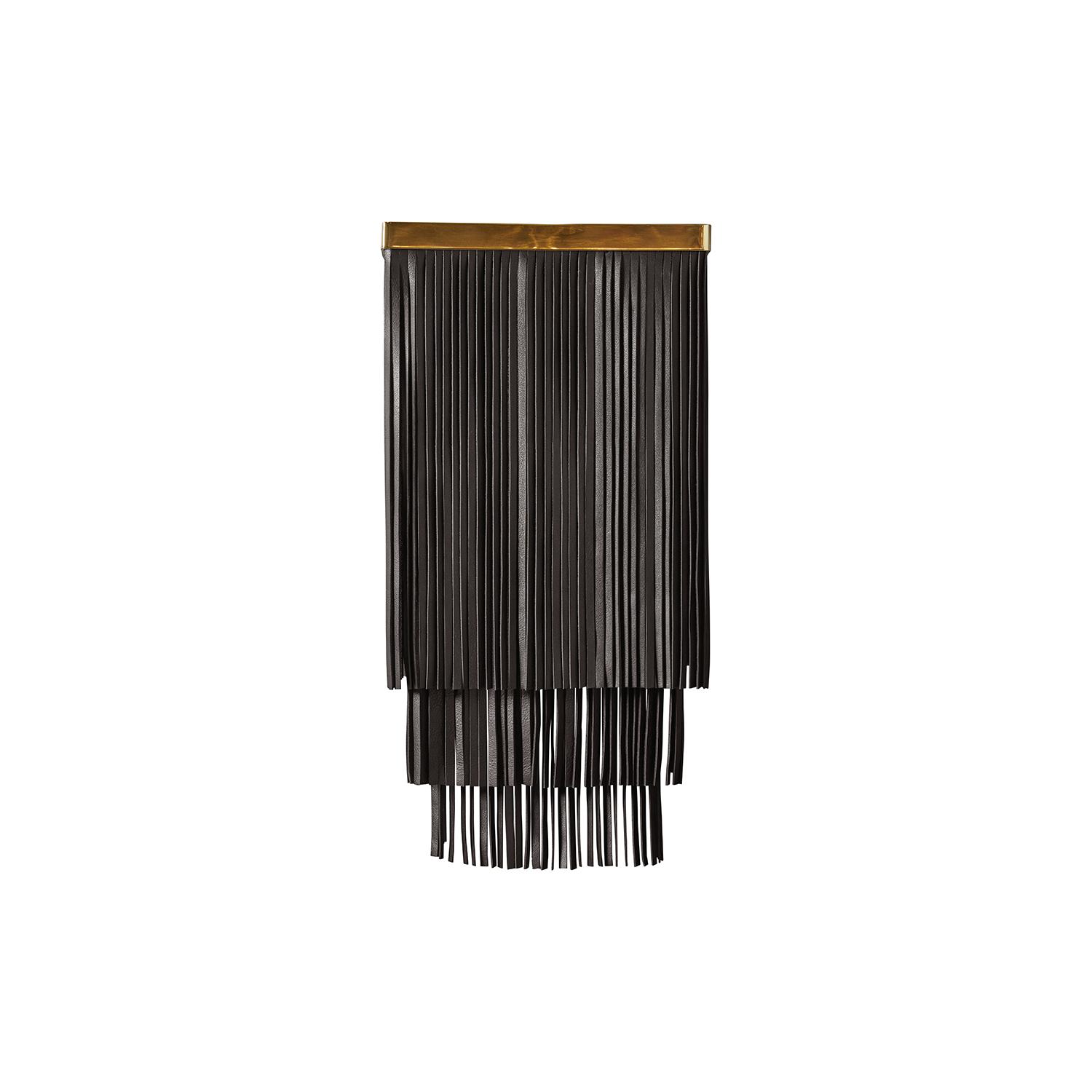 Ndidi Wall Sconce - Brass - Premium Leather