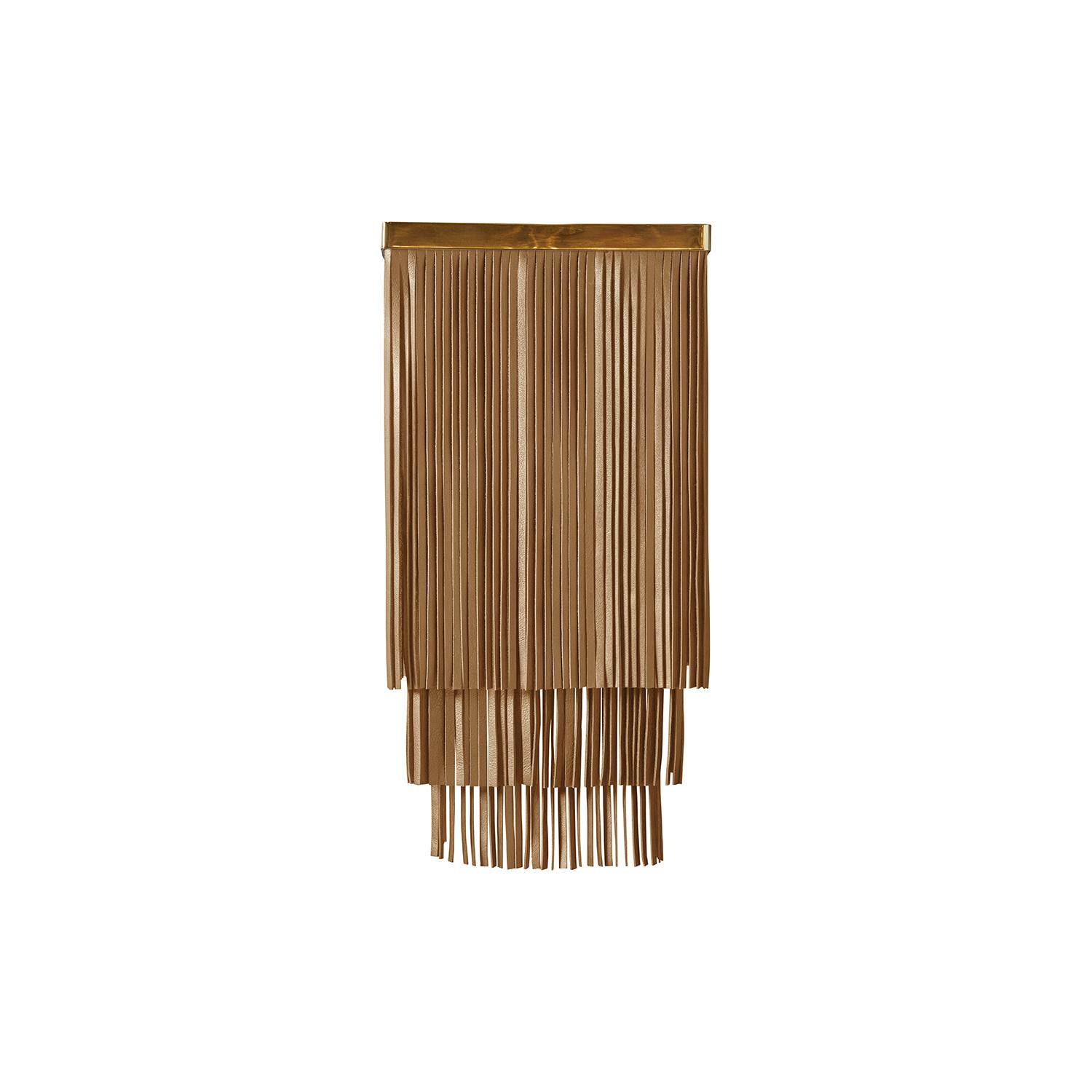 Ndidi Wall Sconce - Brass - Premium Leather