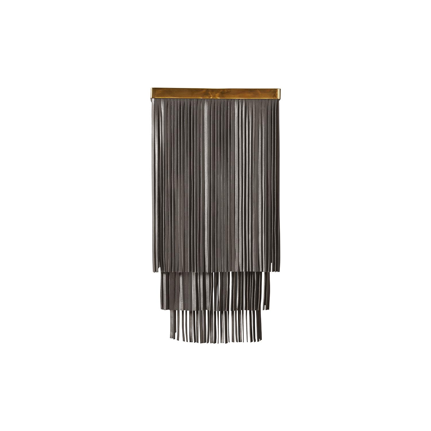 Ndidi Wall Sconce - Brass - Premium Leather