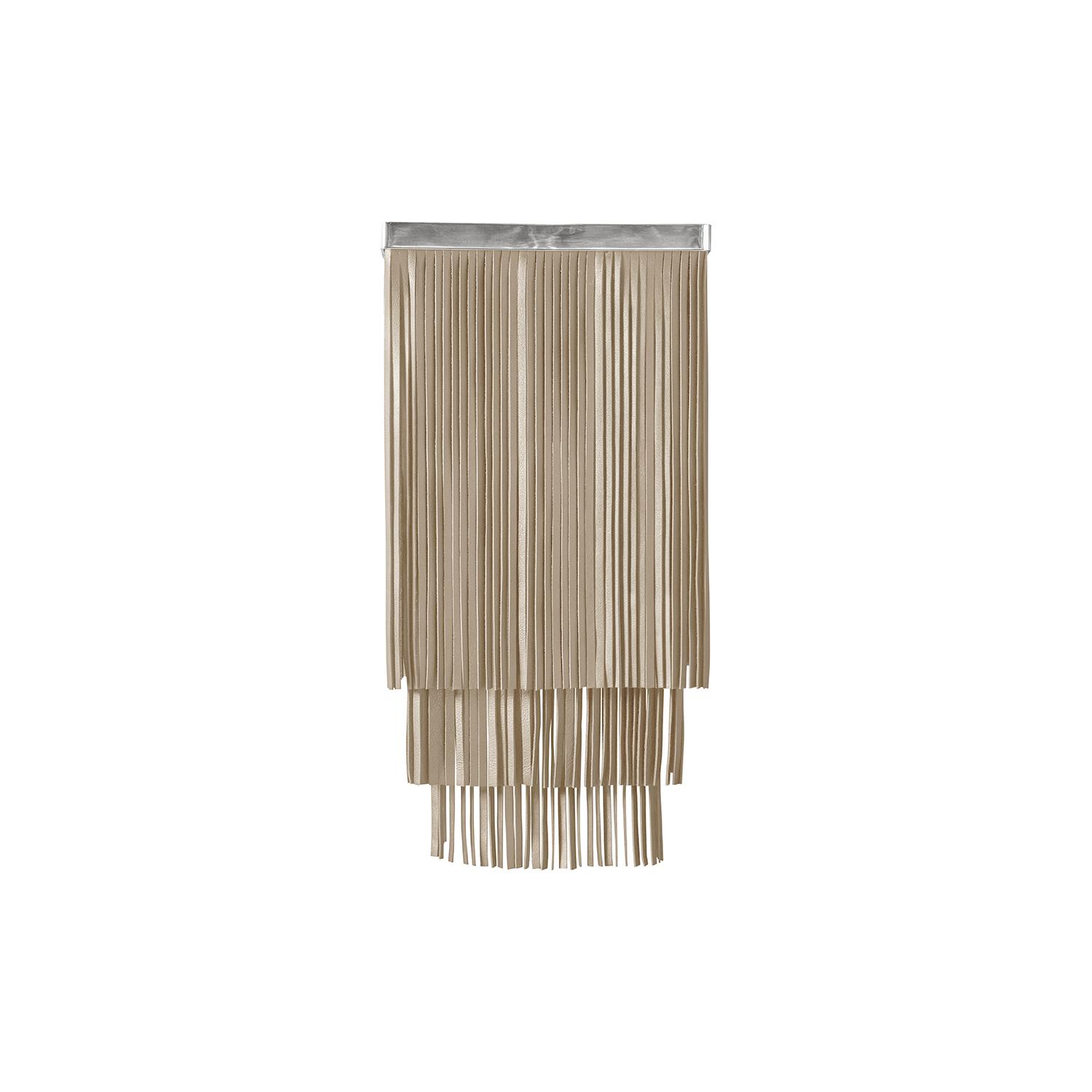 Ndidi Wall Sconce - Nickel - Cream-Stone Leather