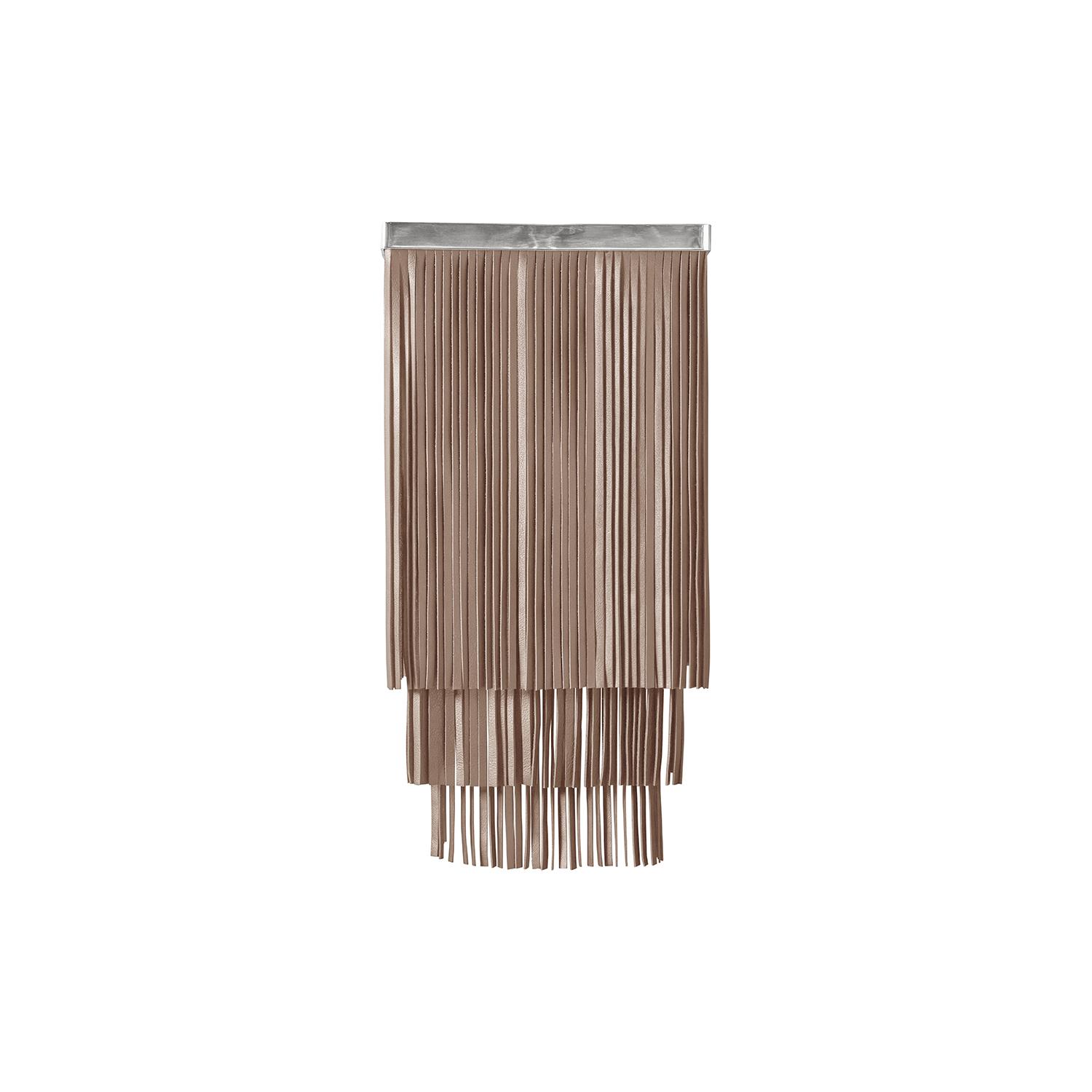 Ndidi Wall Sconce - Nickel - Metallic Leather