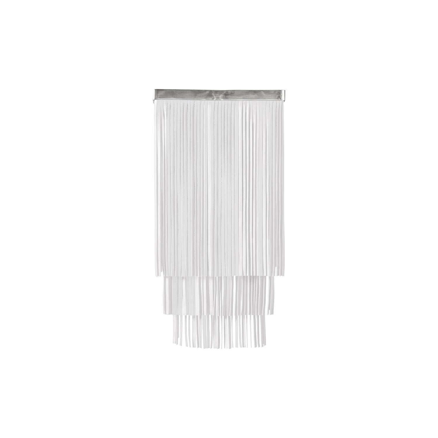 Ndidi Wall Sconce - Nickel - Premium Leather (Made to Order)