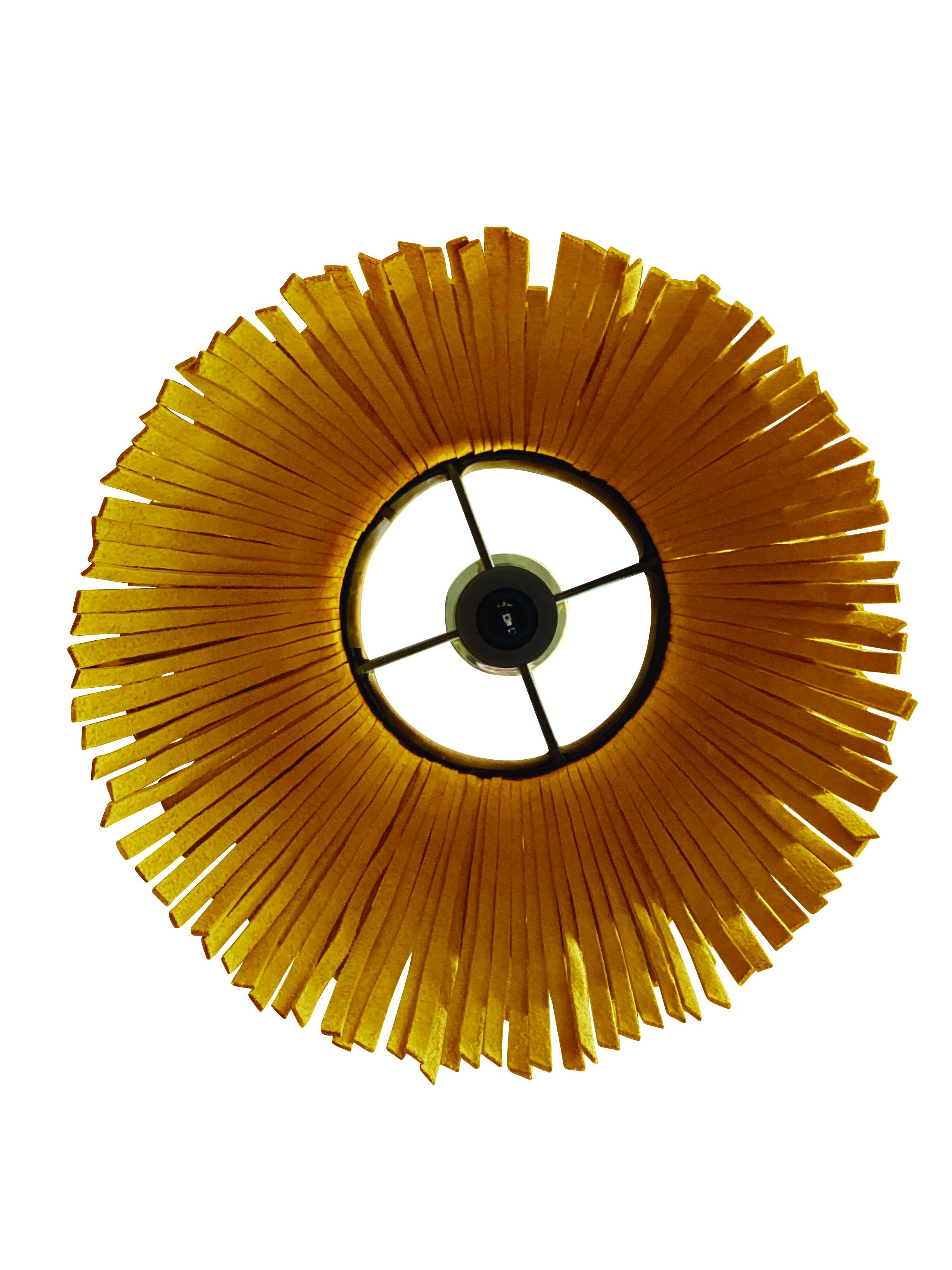Nairobi Leather Pendant in Brass Finish and NeKeia Leather