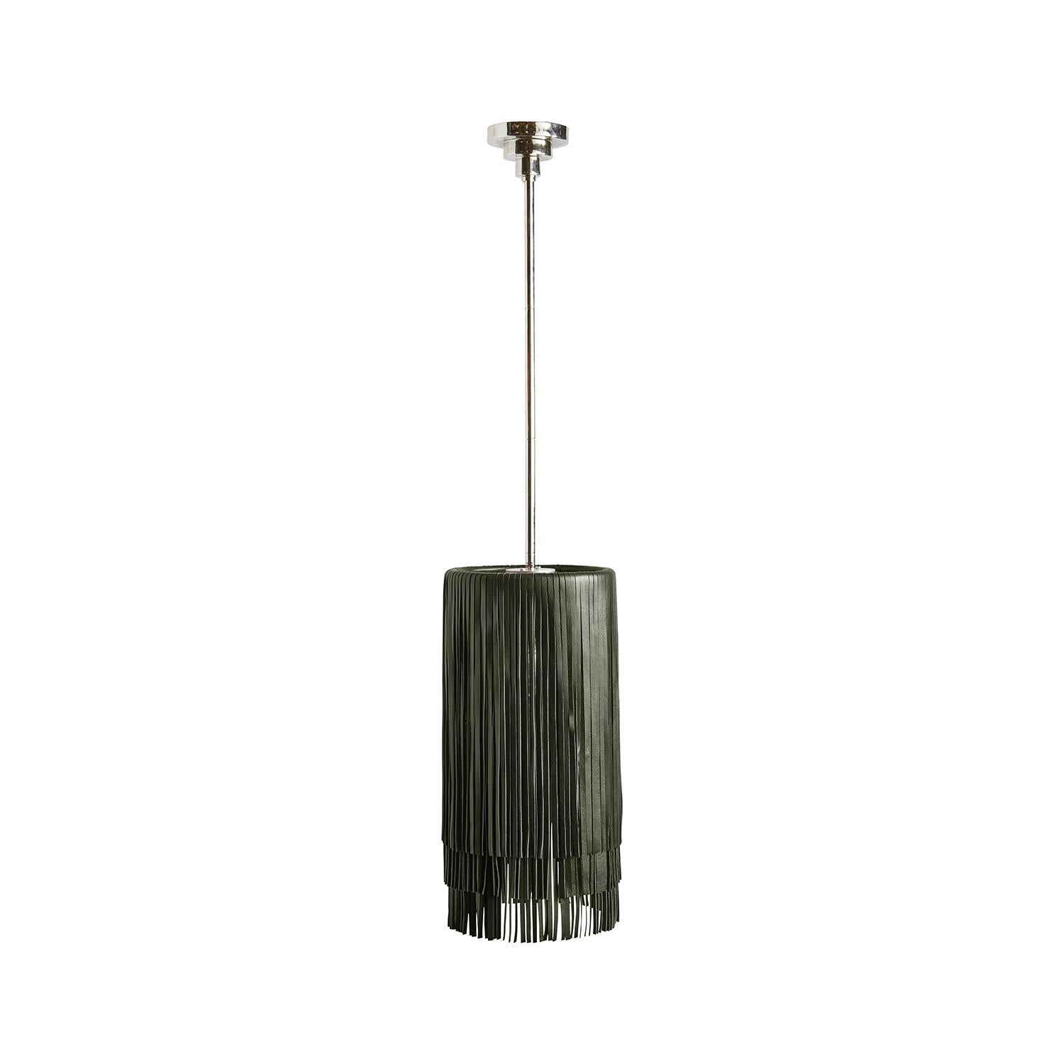 Nairobi Leather Pendant in Nickel Finish and NeKeia Leather