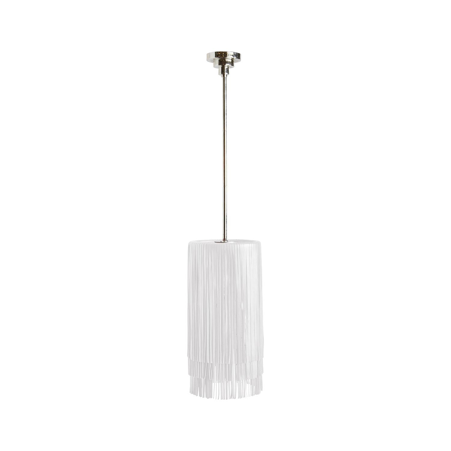 Nairobi Leather Pendant in Nickel Finish and Premium Leather