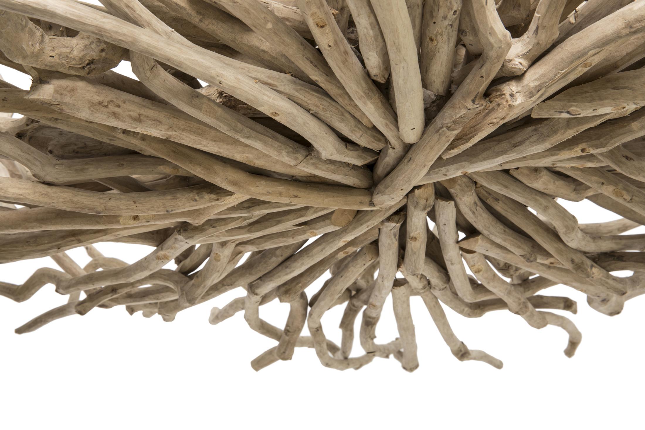 Two-Tier Twig Chandelier in Natural Finish