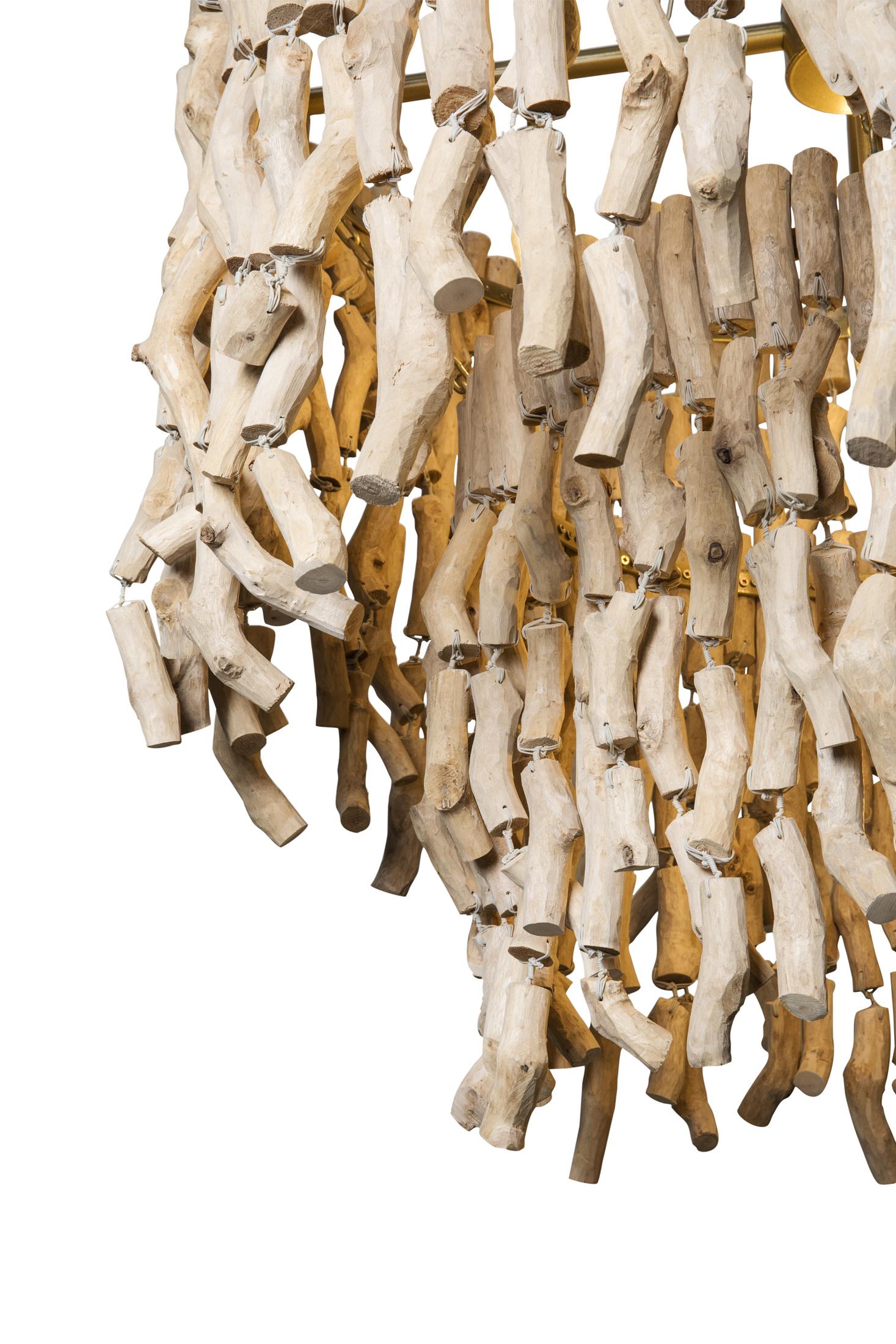 Wiggle Wood Chandelier