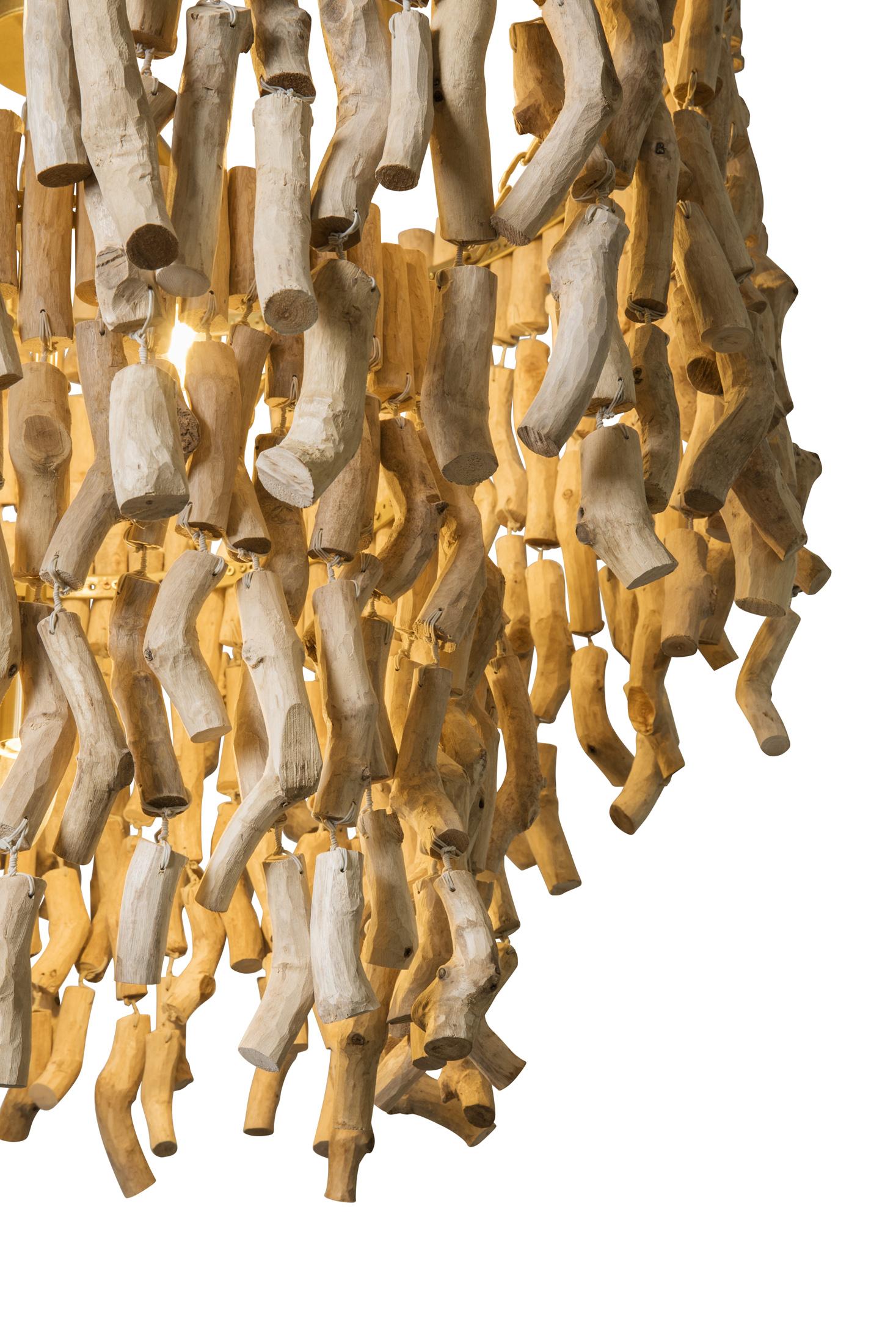 Wiggle Wood Chandelier