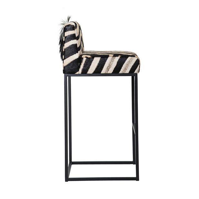 Zebra Hide Bar Stool