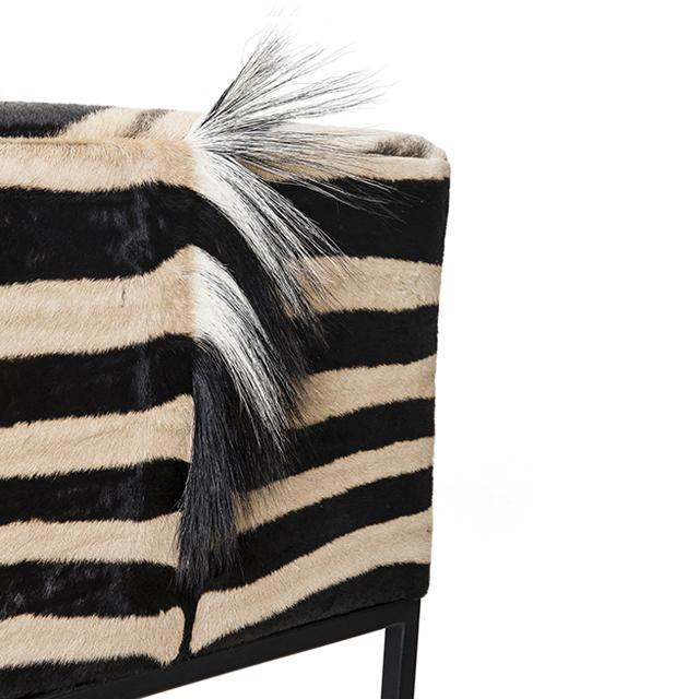 Zebra Hide Bar Stool