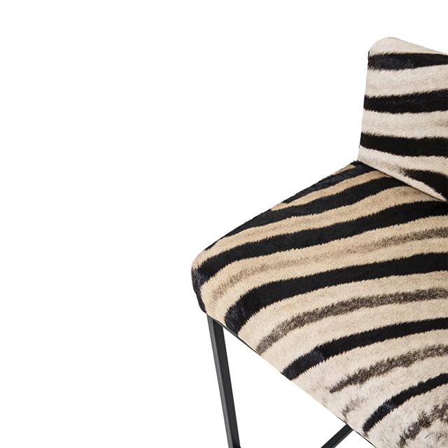 Zebra Hide Bar Stool