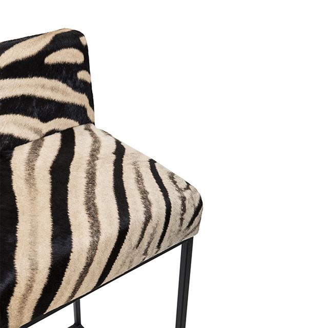 Zebra Hide Bar Stool