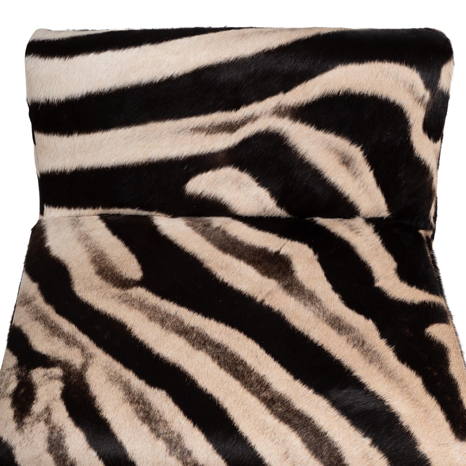 Zebra Hide Bar Stool