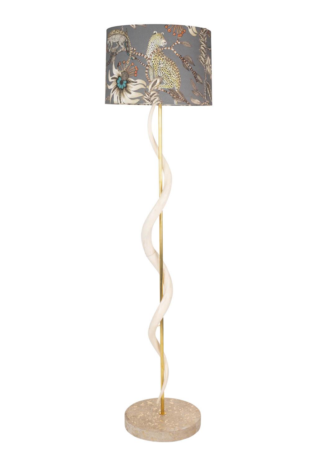 Kudu Inner Horn Single Twist Floor Lamp