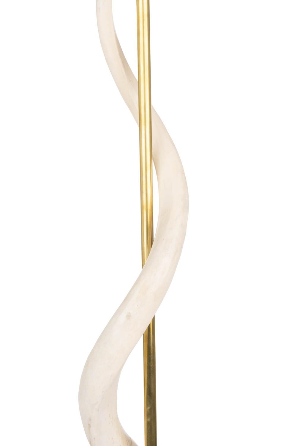 Kudu Inner Horn Single Twist Floor Lamp