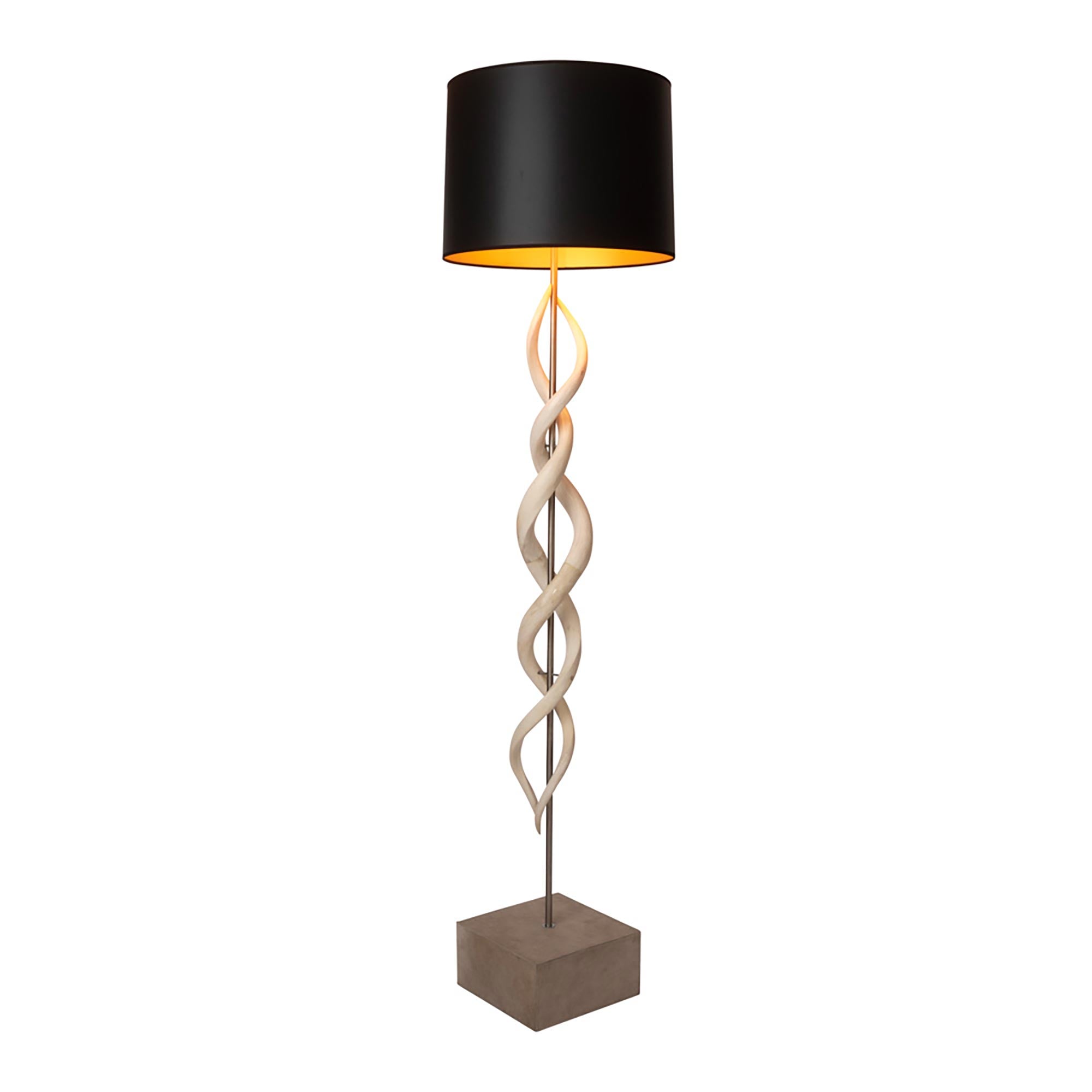 Kudu Inner Horn Double Twist Floor Lamp