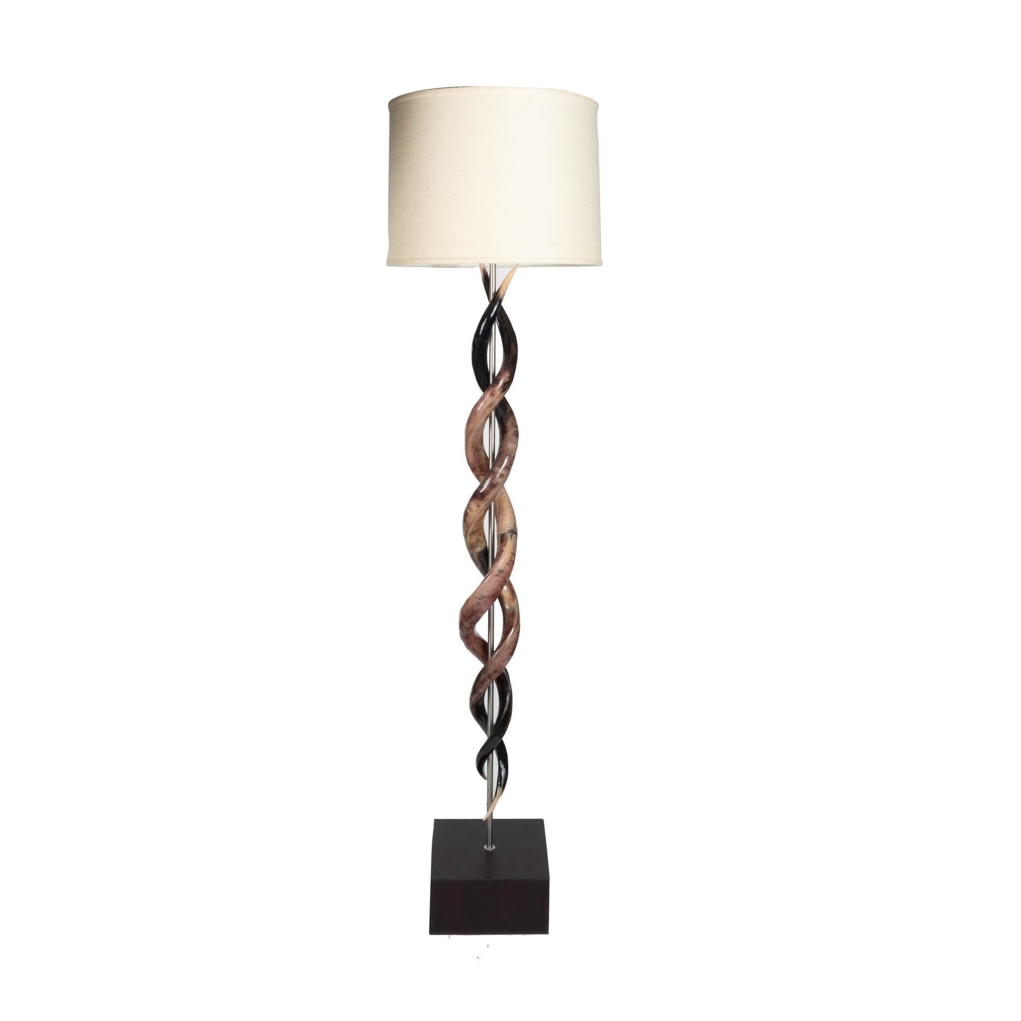 Polished Kudu Horn Double Twist Floor Lamp