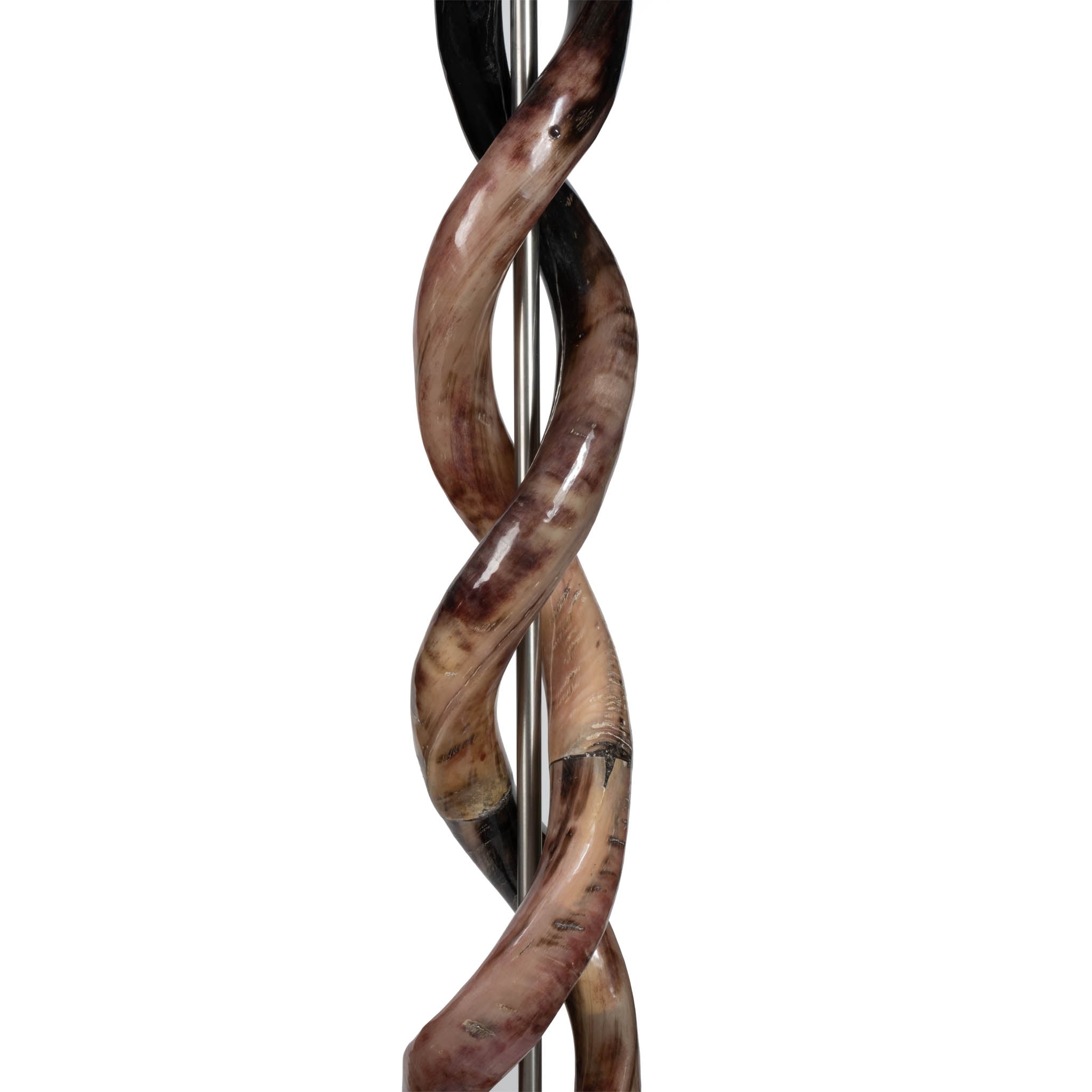 Polished Kudu Horn Double Twist Floor Lamp