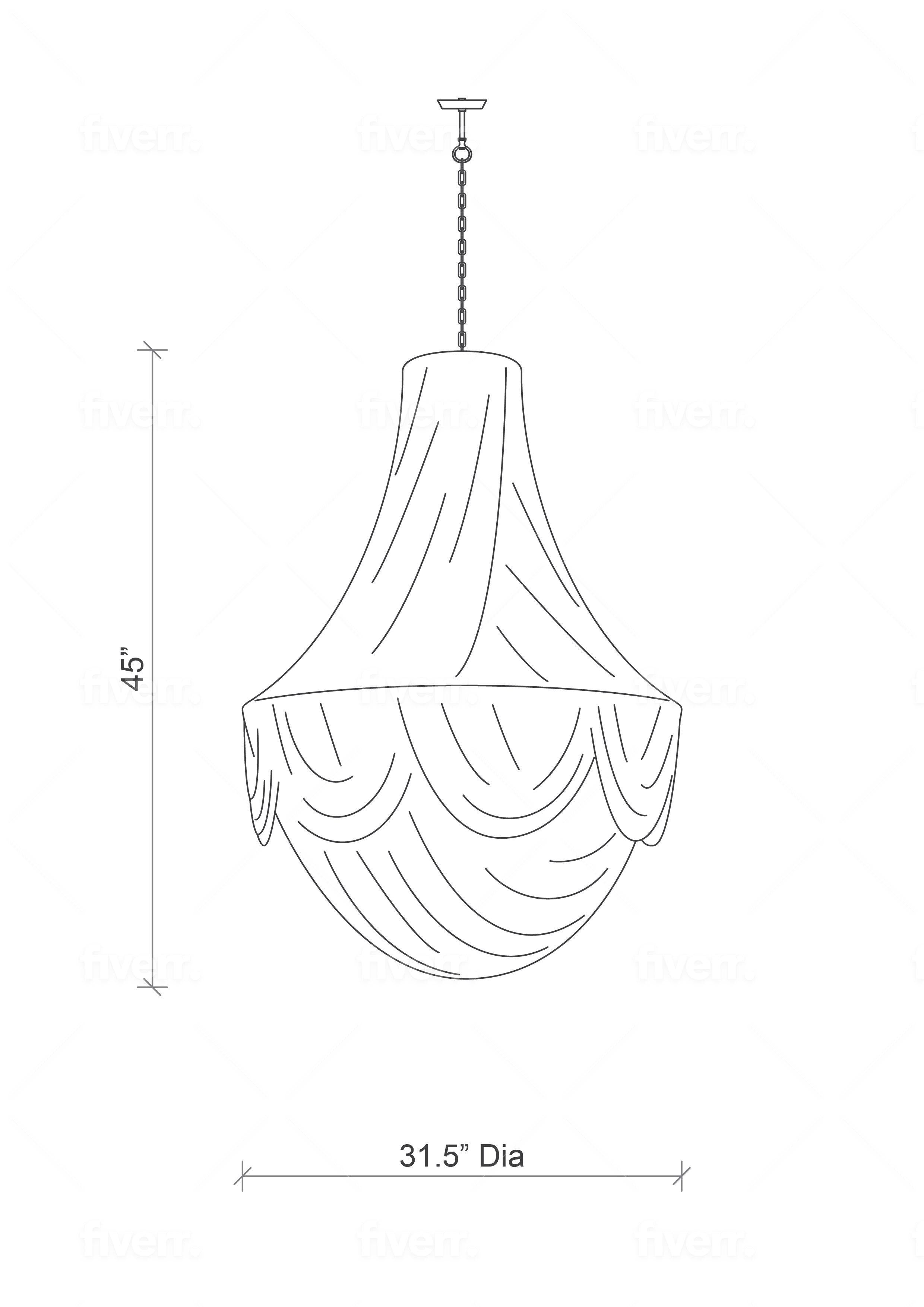 Large Empire Leather Chandelier in Metallic Leather