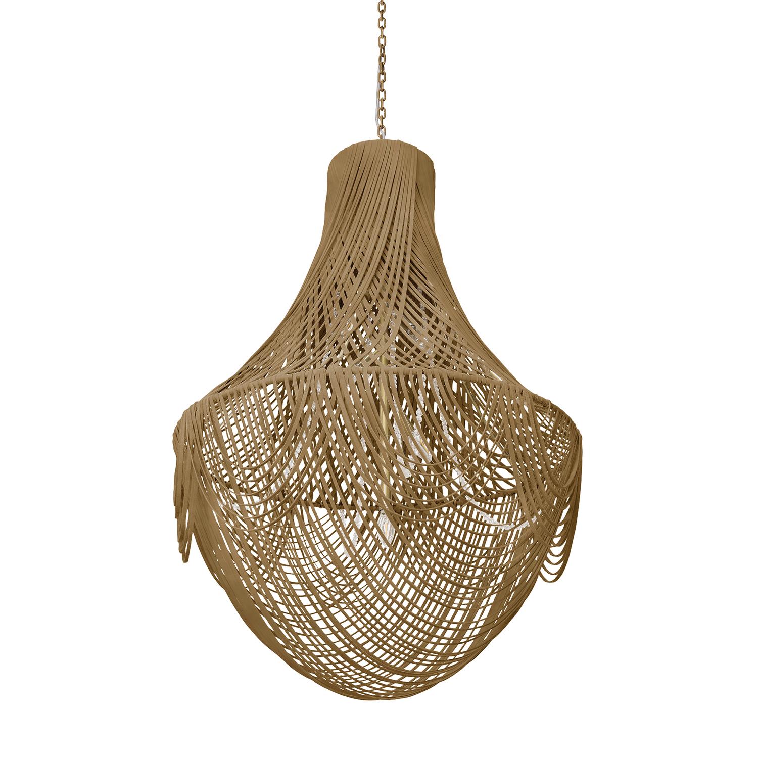 Large Empire Leather Chandelier in Premium Leather