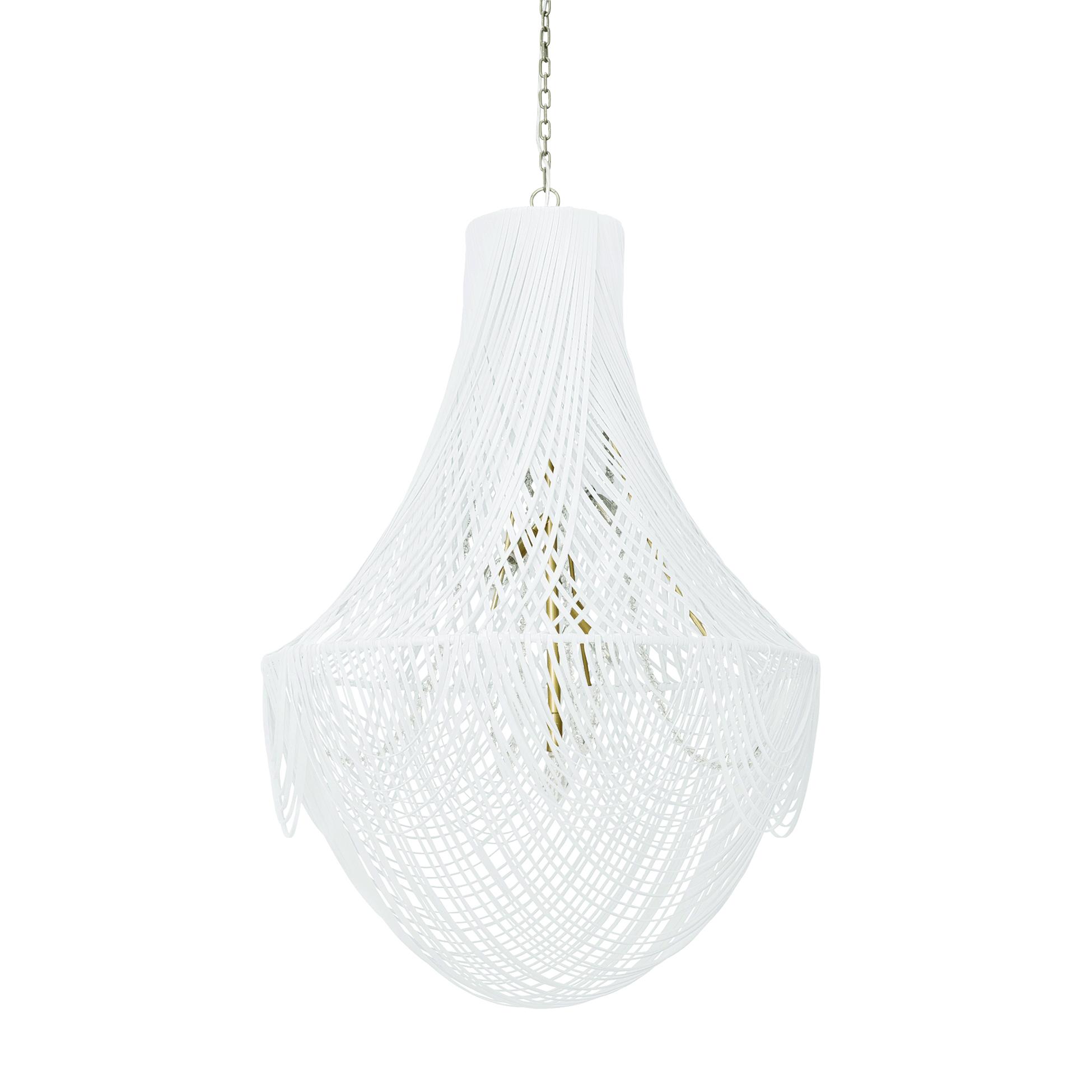 Large Empire Leather Chandelier in Premium Leather