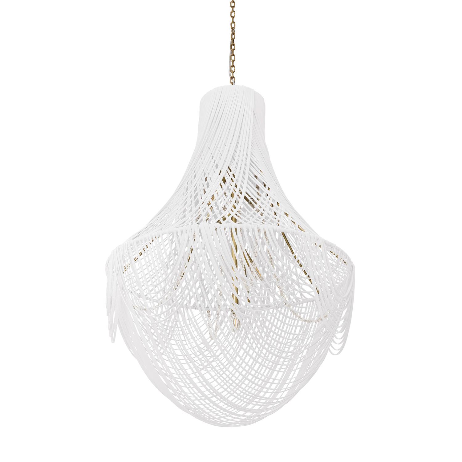Large Empire Leather Chandelier in Premium Leather