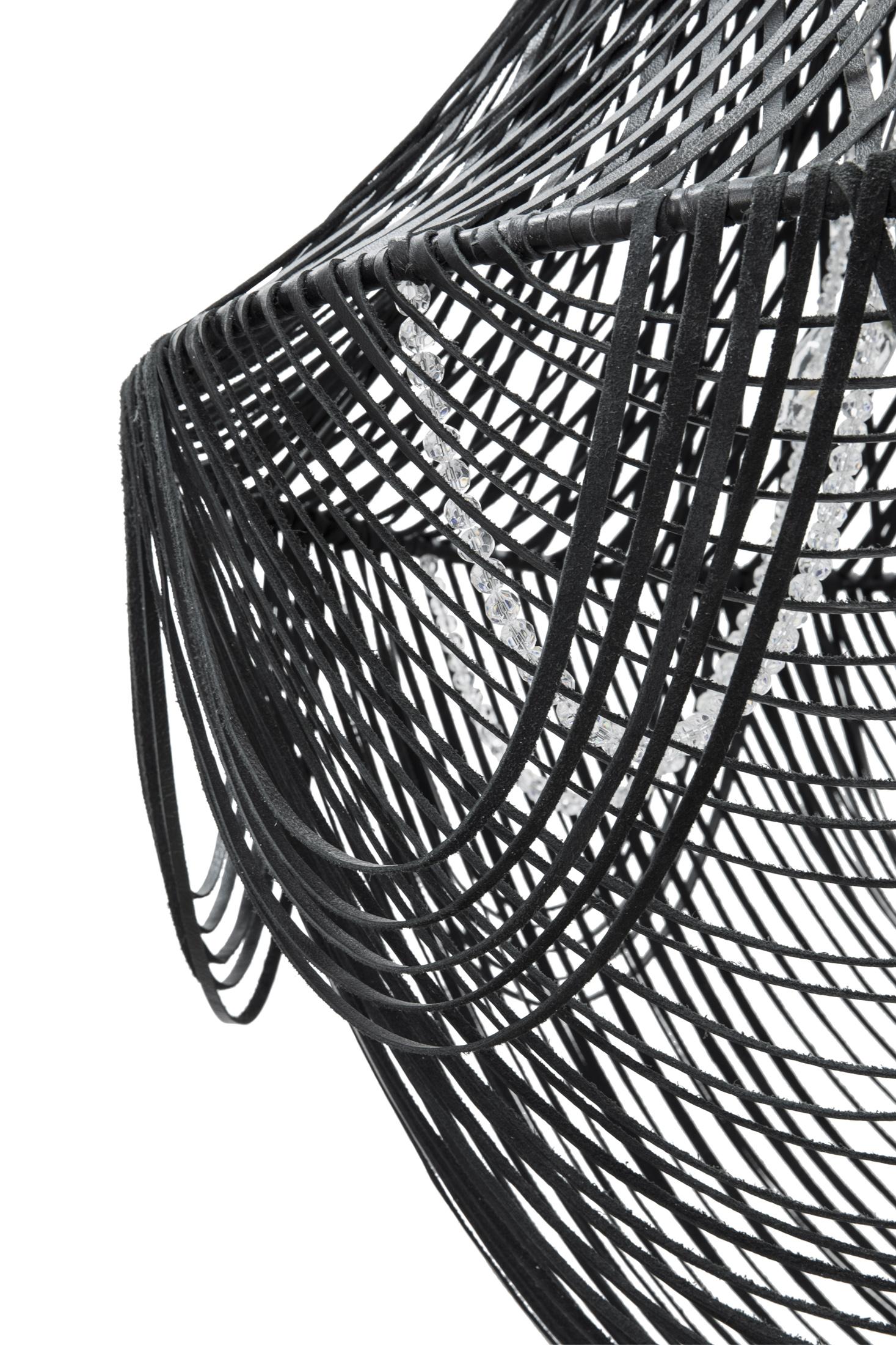 Large Empire Leather Chandelier in Premium Leather