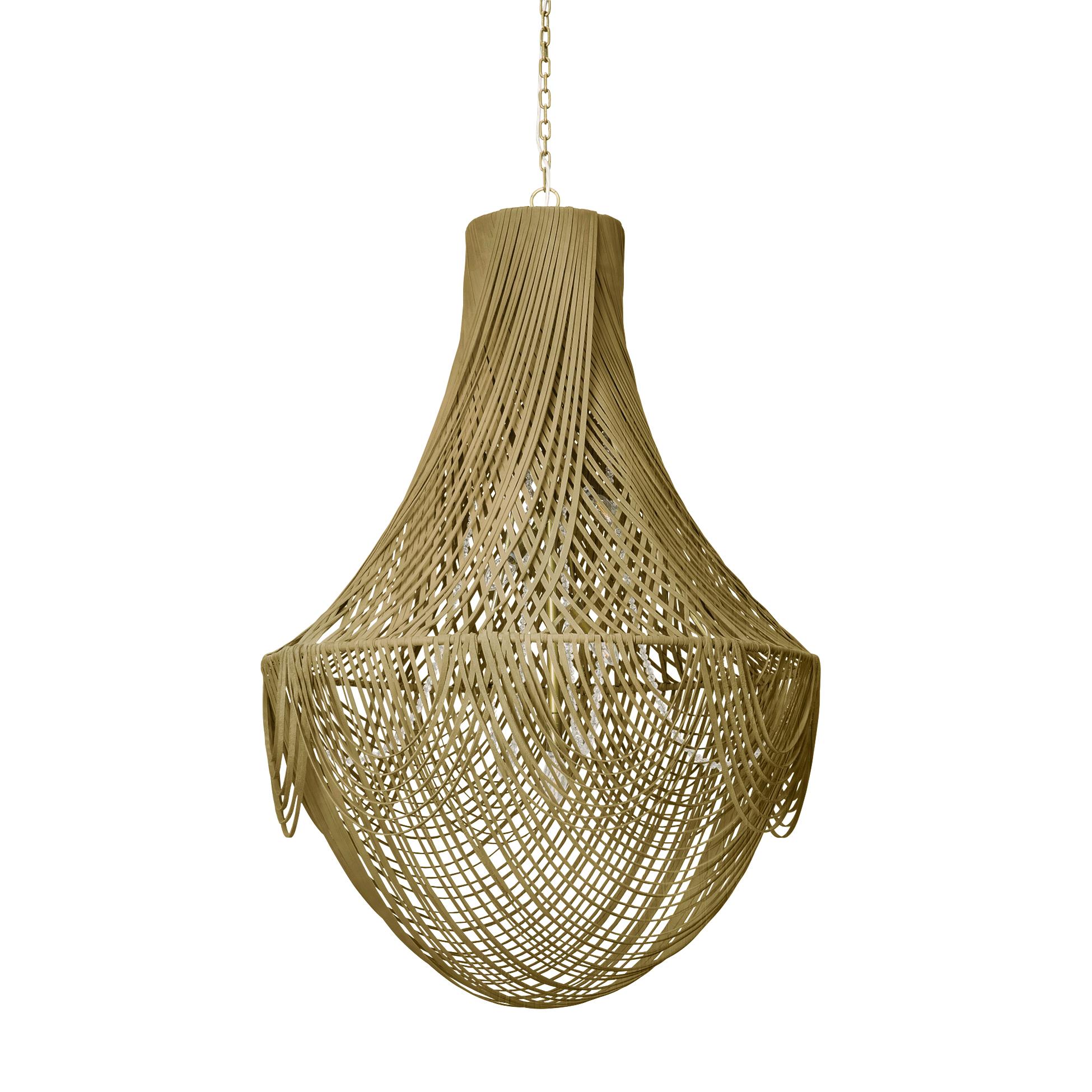 Large Empire Leather Chandelier in Premium Leather