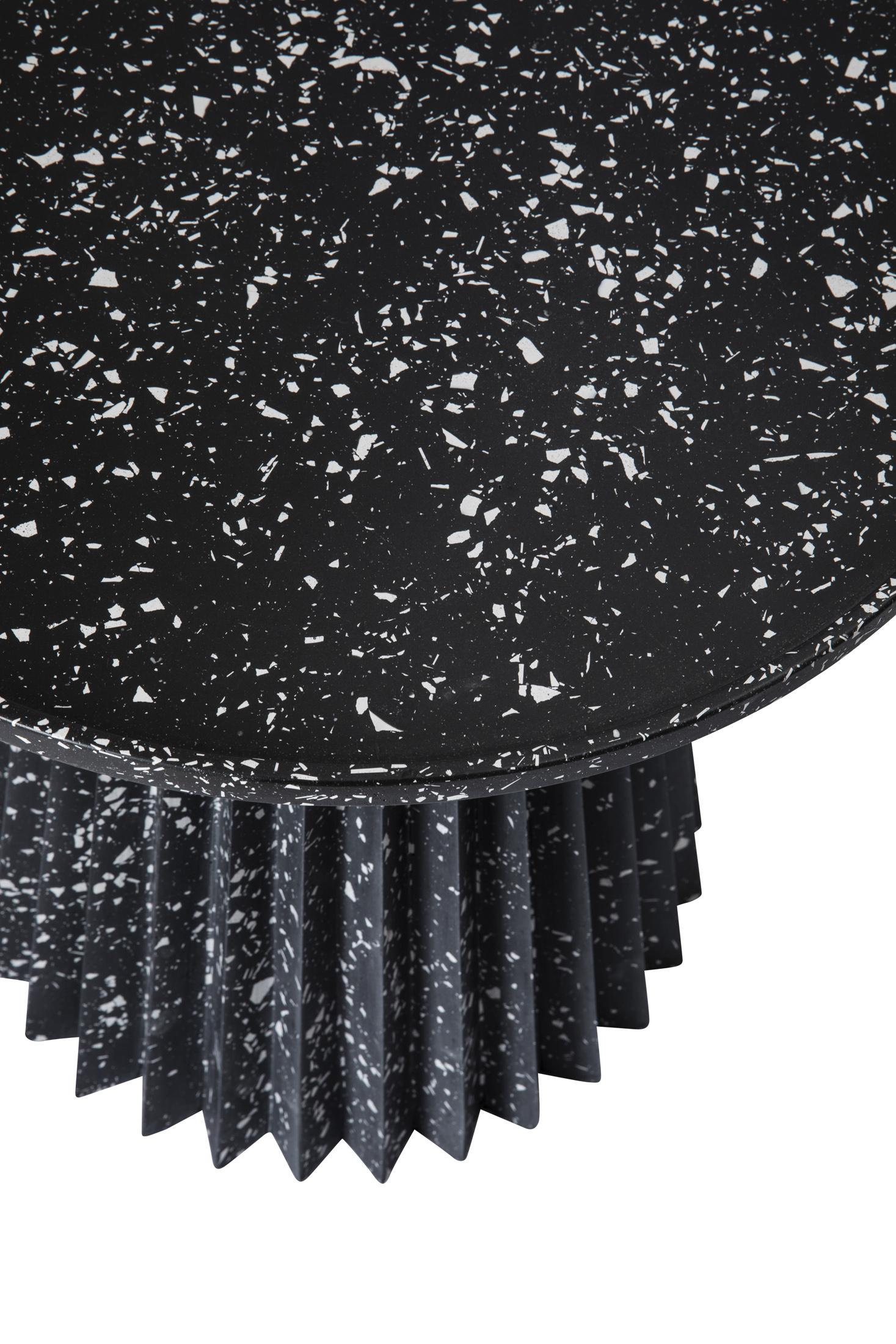 Flute Side Table - Large - Black/White