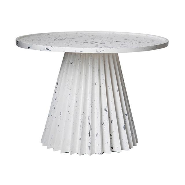 Flute Side Table - Small - White/Grey